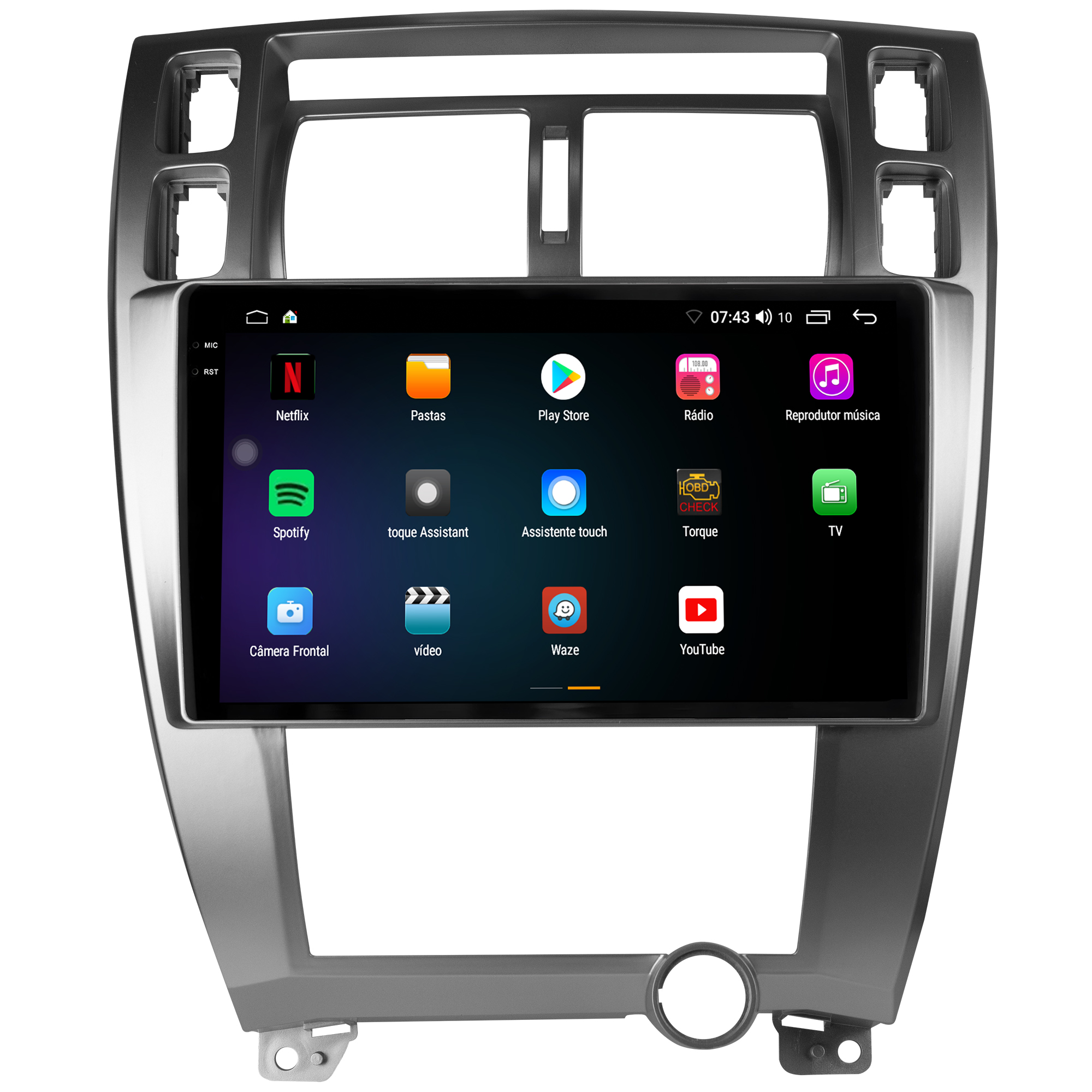 MULTIMÍDIA <BR> AIKON CORE RED <BR> 2RAM 64GB QLED 10" <BR> TUCSON ATÉ 2016 - Imagem 5