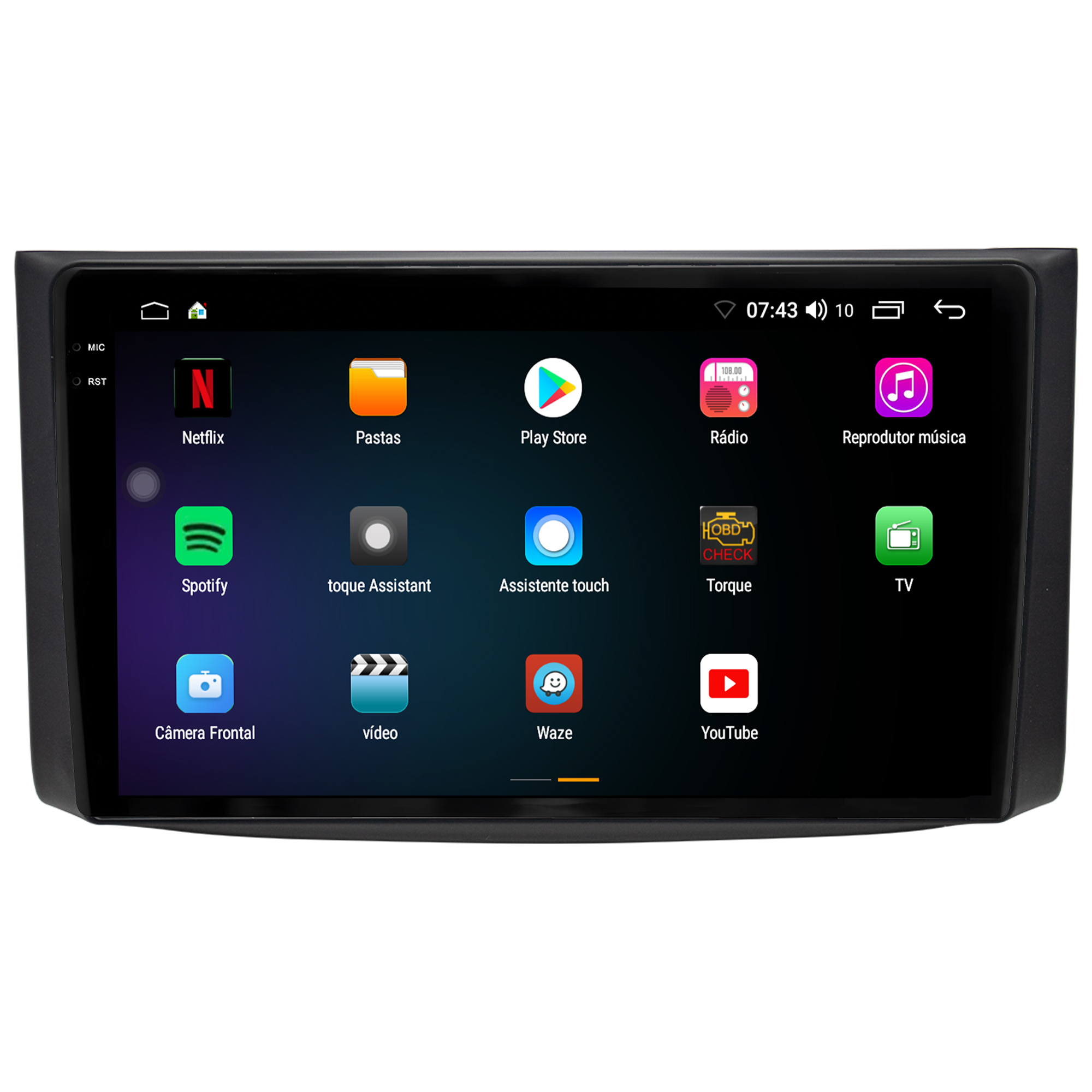 MULTIMÍDIA <BR> AIKON CORE RED <BR> 2RAM 64GB QLED 9" <BR> CAPTIVA - Imagem 5