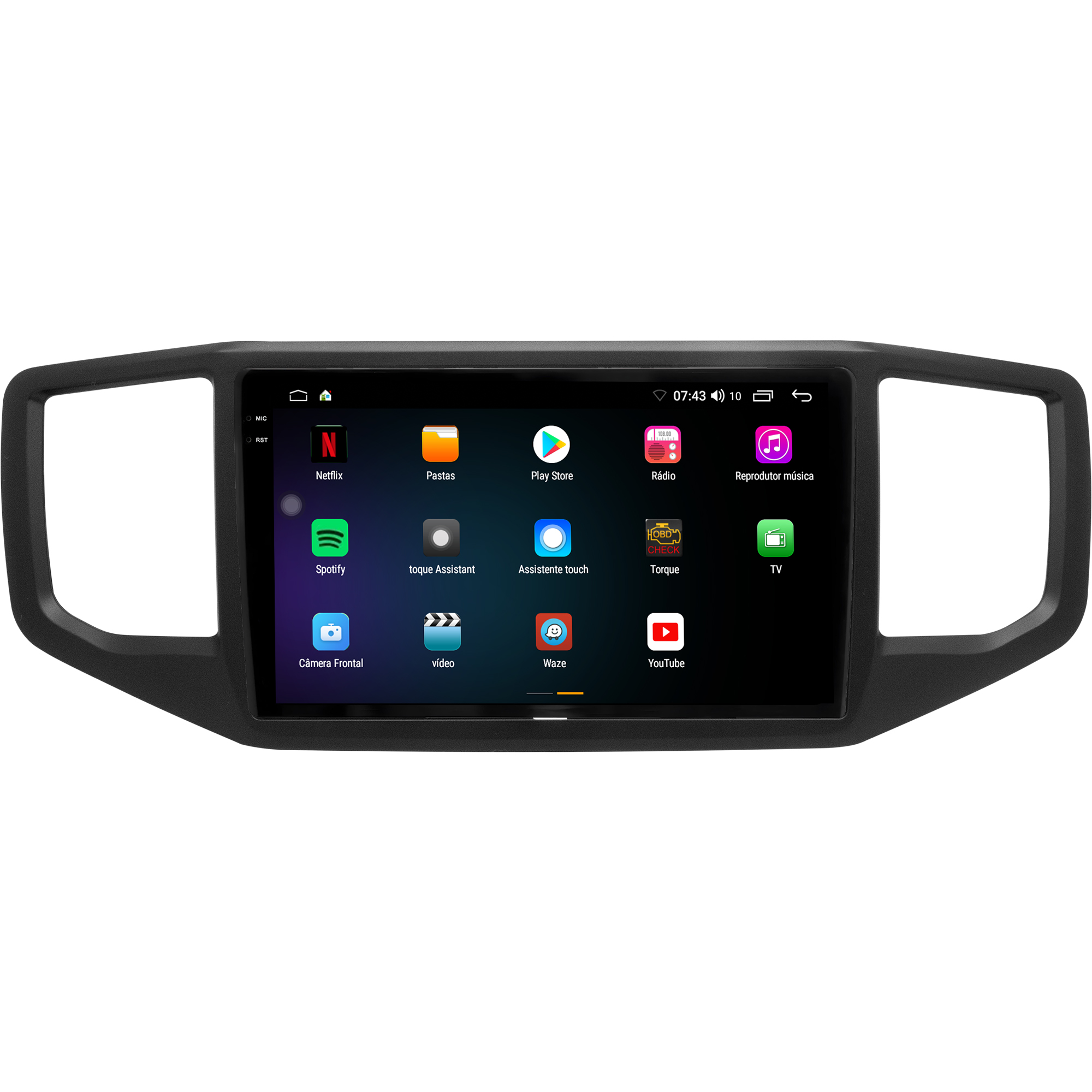 MULTIMÍDIA <BR> AIKON CORE RED <BR> 2RAM 64GB QLED 9''<BR> AMAROK 2017 A 2024 - Imagem 5