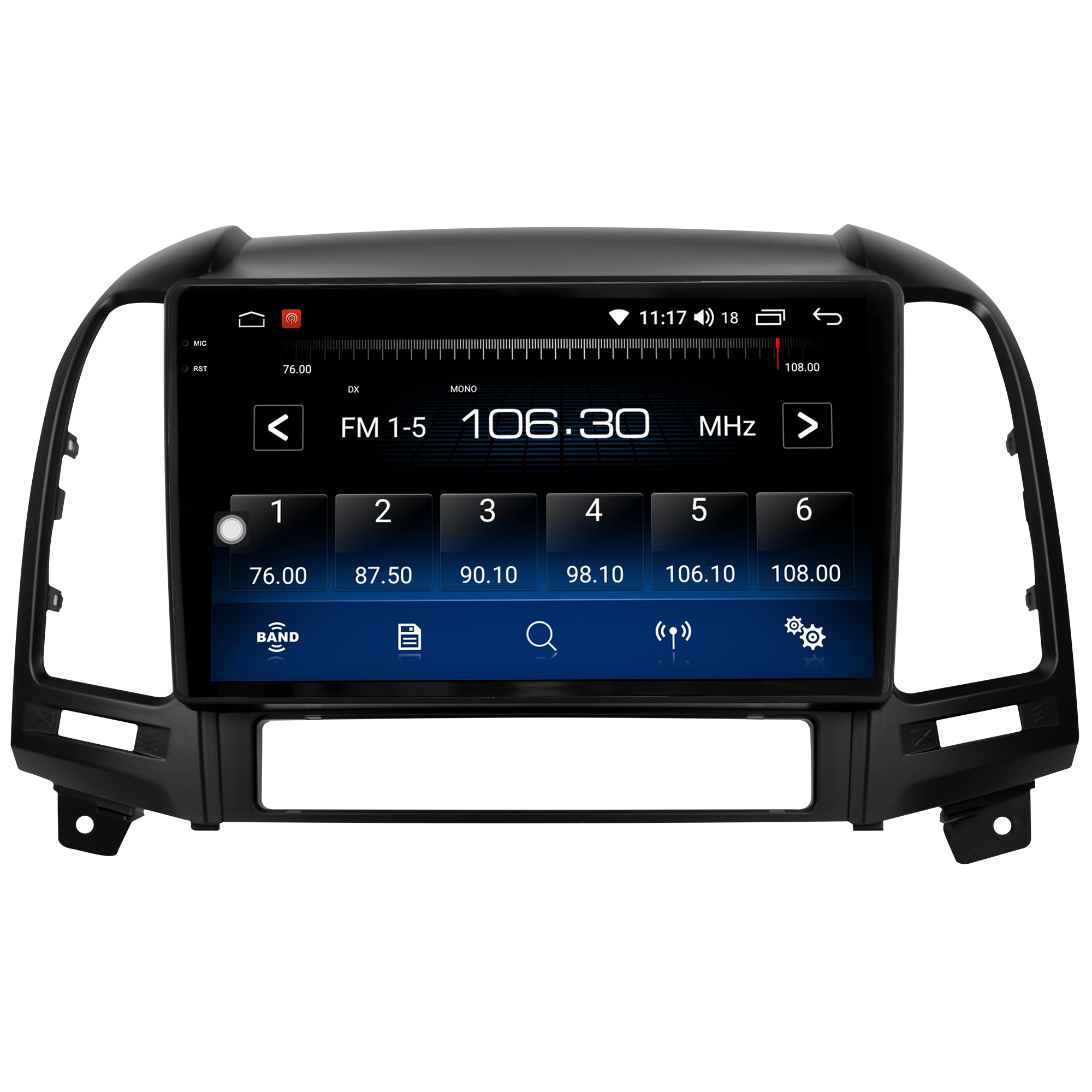 MULTIMÍDIA <BR> AIKON CORE RED <BR> 2RAM 64GB QLED 9'' <BR> SANTA FÉ 2007 A 2013 - Imagem 6