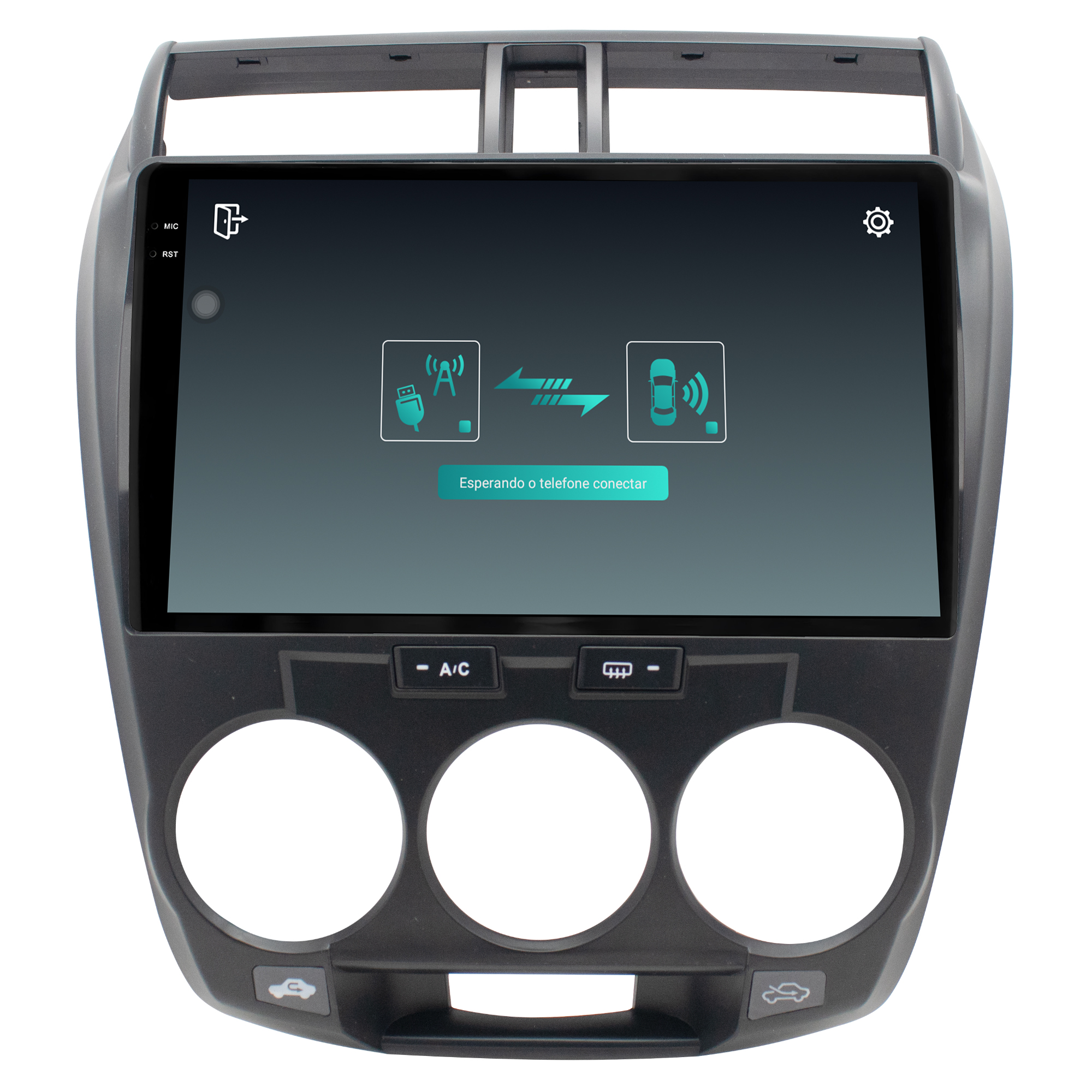 MULTIMÍDIA <BR> AIKON CORE RED <BR> 2RAM 64GB QLED 10" <BR> CITY 2008 A 2014 AR ANALÓGICO - Imagem 8