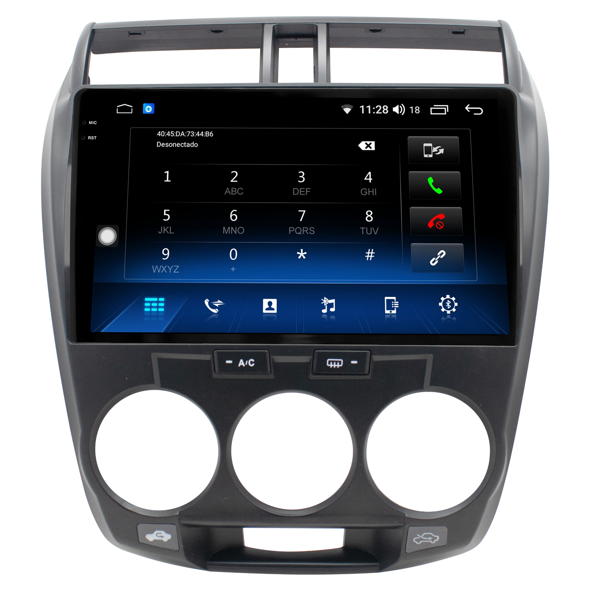 MULTIMÍDIA <BR> AIKON CORE RED <BR> 2RAM 64GB QLED 10" <BR> CITY 2008 A 2014 AR ANALÓGICO - Imagem 7