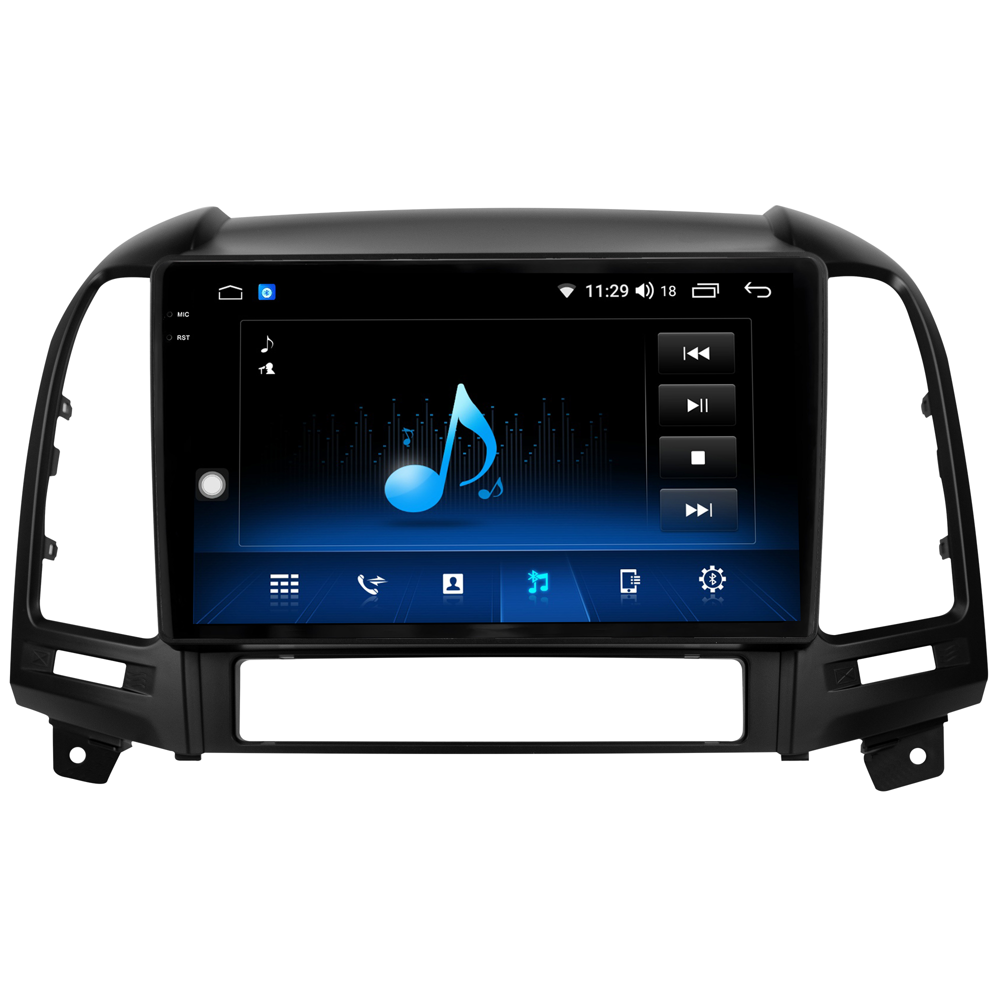 MULTIMÍDIA <BR> AIKON CORE RED <BR> 2RAM 64GB QLED 9'' <BR> SANTA FÉ 2007 A 2013 - Imagem 9