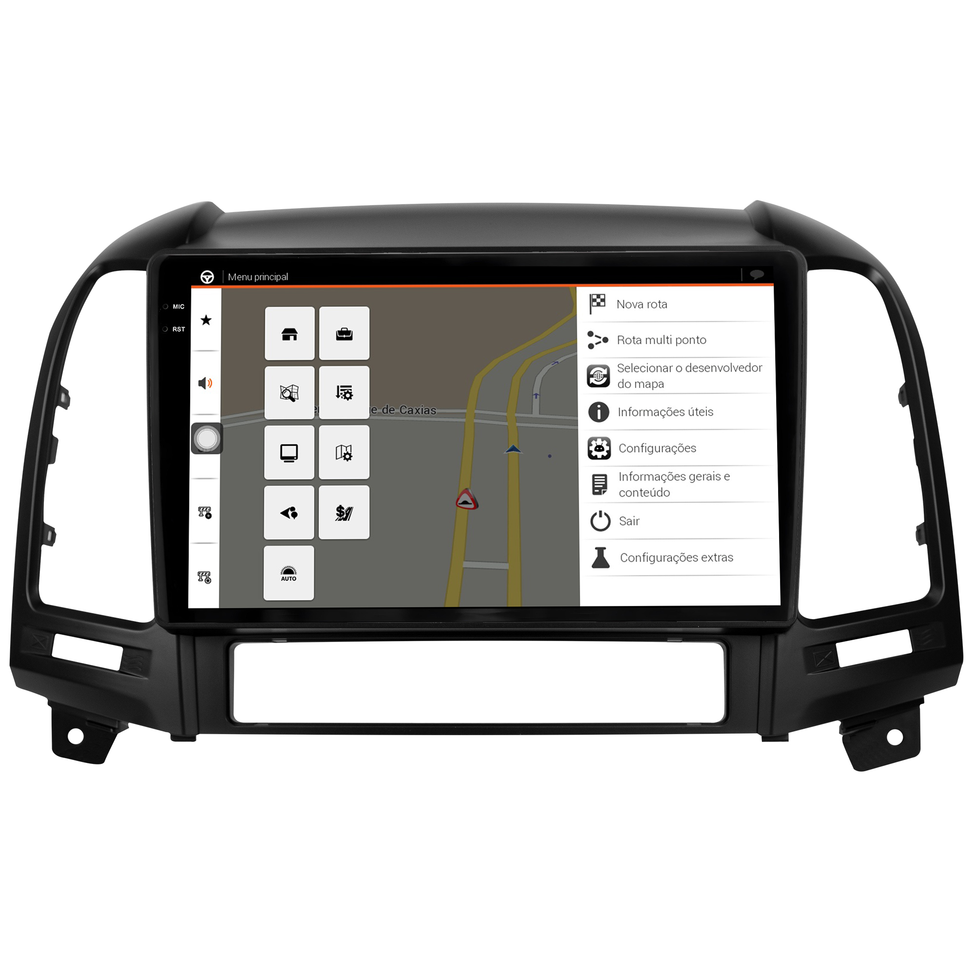 MULTIMÍDIA <BR> AIKON CORE RED <BR> 2RAM 64GB QLED 9'' <BR> SANTA FÉ 2007 A 2013 - Imagem 11