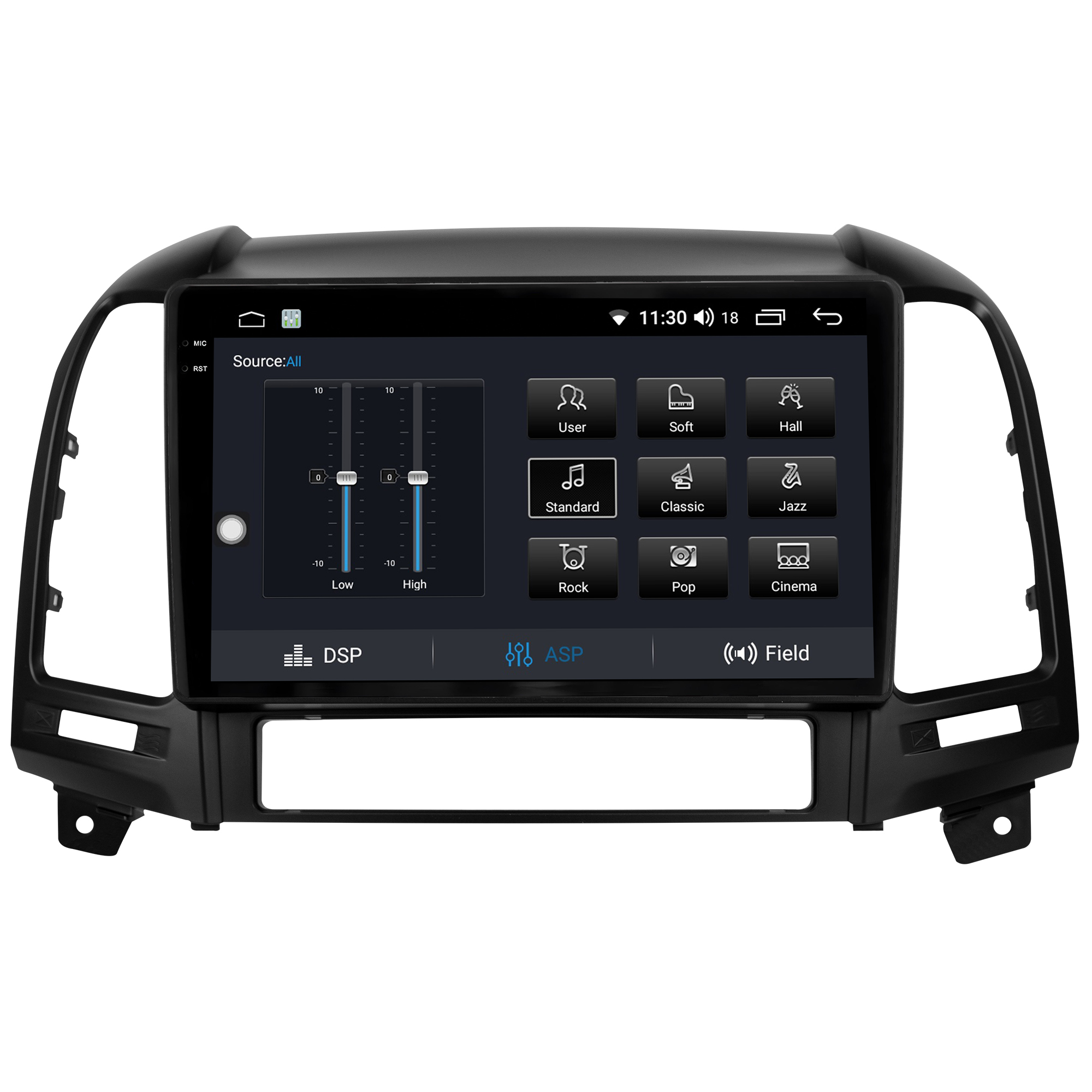 MULTIMÍDIA <BR> AIKON CORE RED <BR> 2RAM 64GB QLED 9'' <BR> SANTA FÉ 2007 A 2013 - Imagem 10