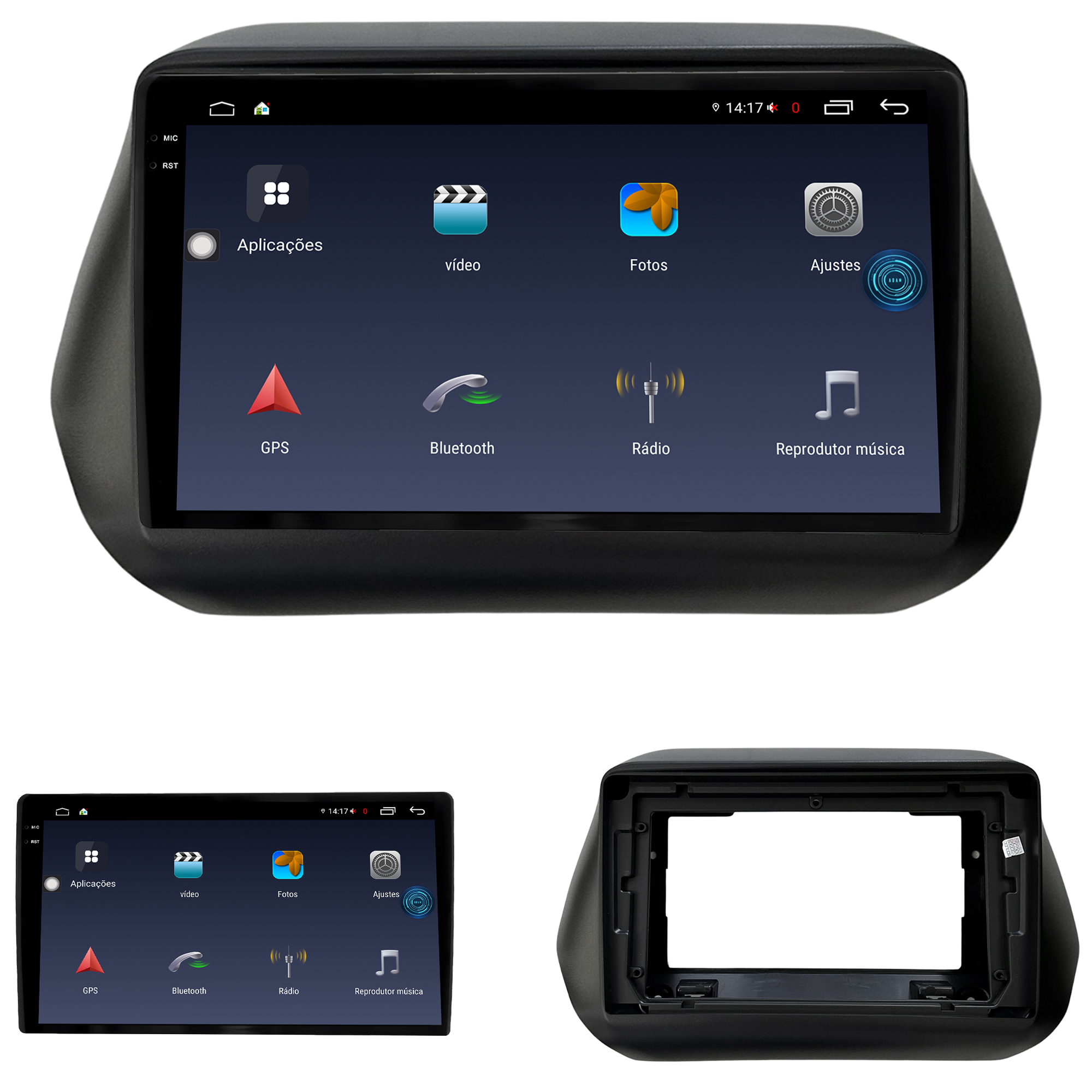 MULTIMÍDIA <BR> AIKON FÓTON <BR> 6RAM 128GB QLED 9'' <BR> CAMARO 2016 A 2024 - Imagem 2