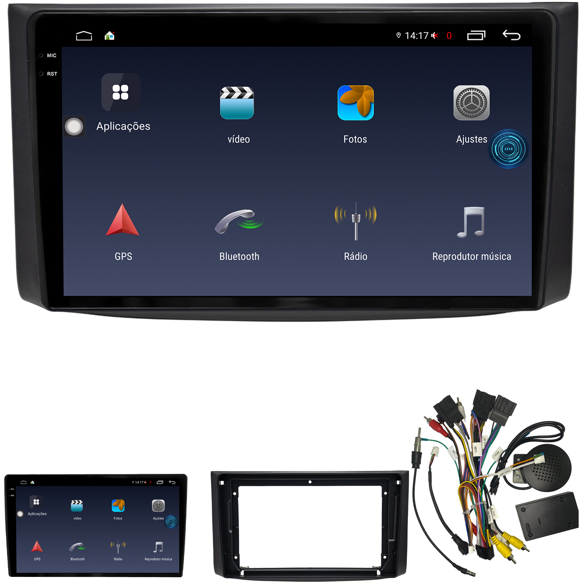 MULTIMÍDIA <BR> AIKON FÓTON <BR> 6RAM 128GB QLED 9'' <BR> CAPTIVA - Imagem 2