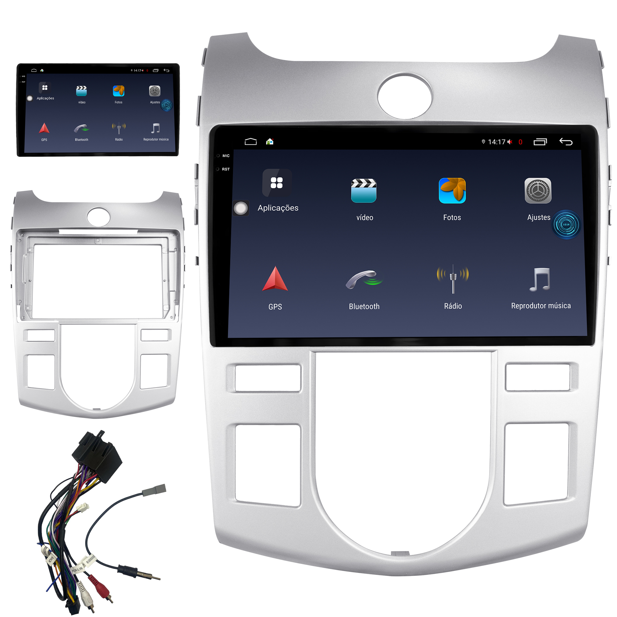 MULTIMÍDIA <BR> AIKON FÓTON <BR> 4RAM 64GB TELA 2K 9''<BR> CERATO 2009 A 2012 <BR> AR DIGITAL - Imagem 2