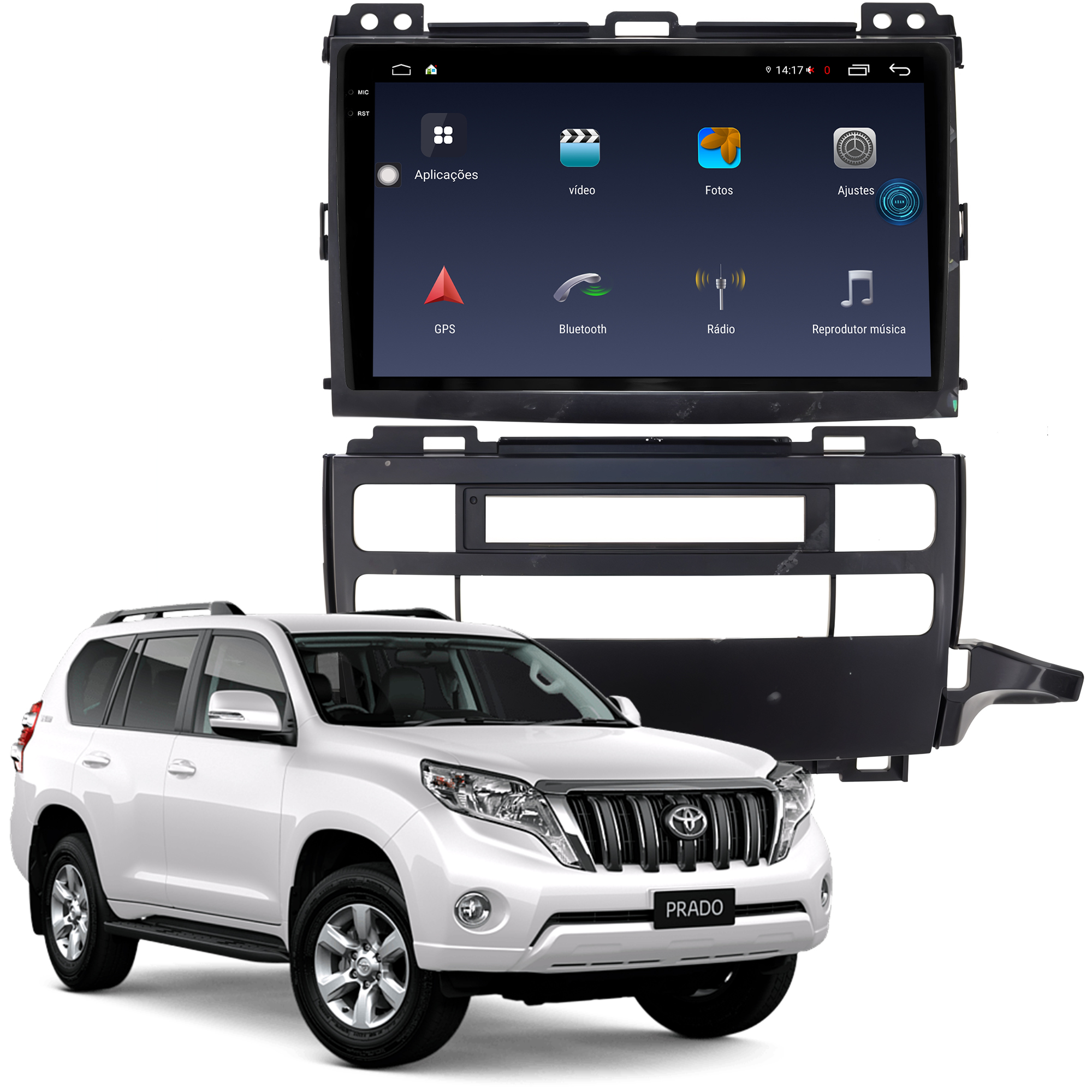 MULTIMÍDIA <BR> AIKON FÓTON <BR> 4RAM 64GB TELA 2K 9"<BR> PRADO