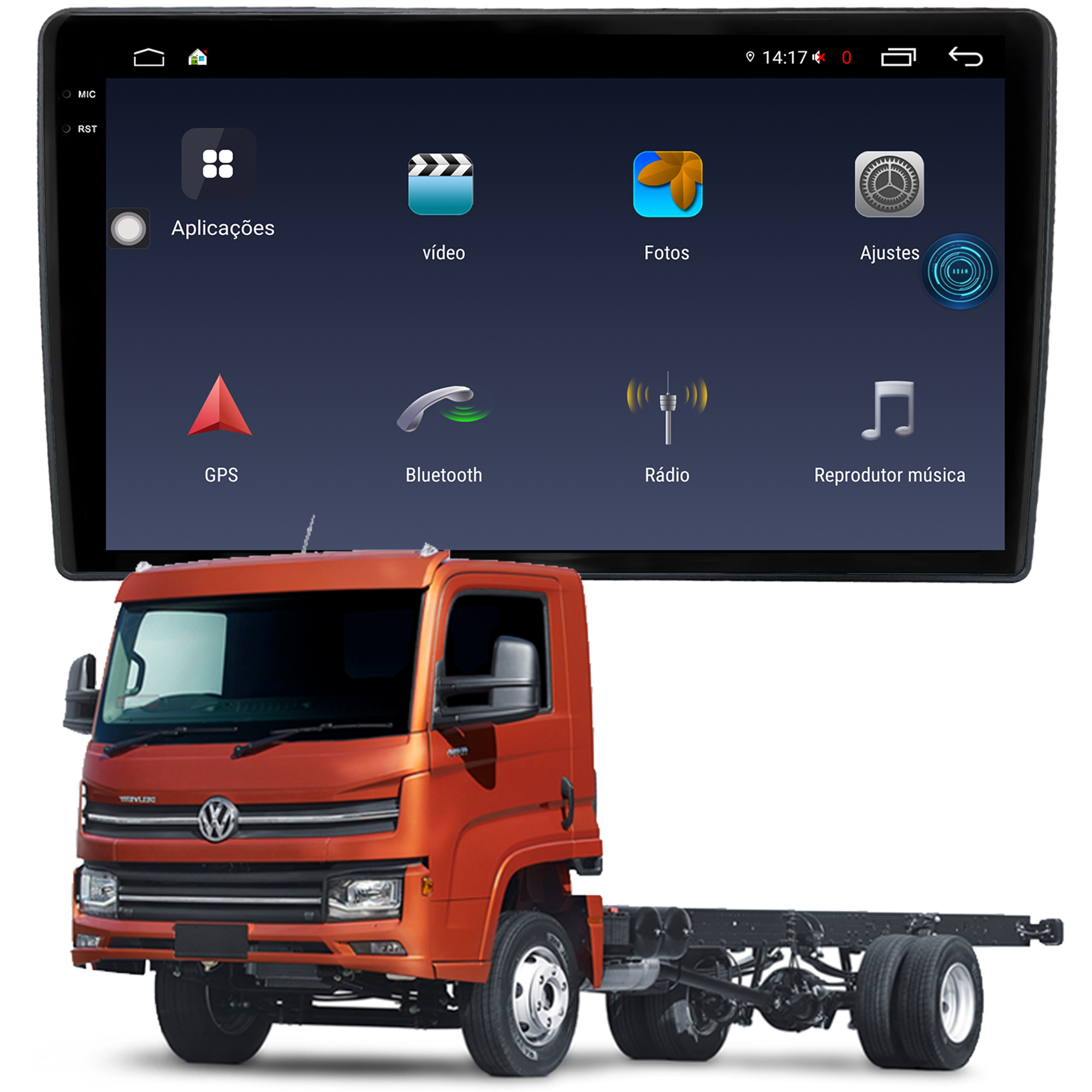 MULTIMÍDIA <BR> AIKON FÓTON <BR> 6RAM 128GB TELA 2K 9''<BR> DELIVERY 2017 ACIMA