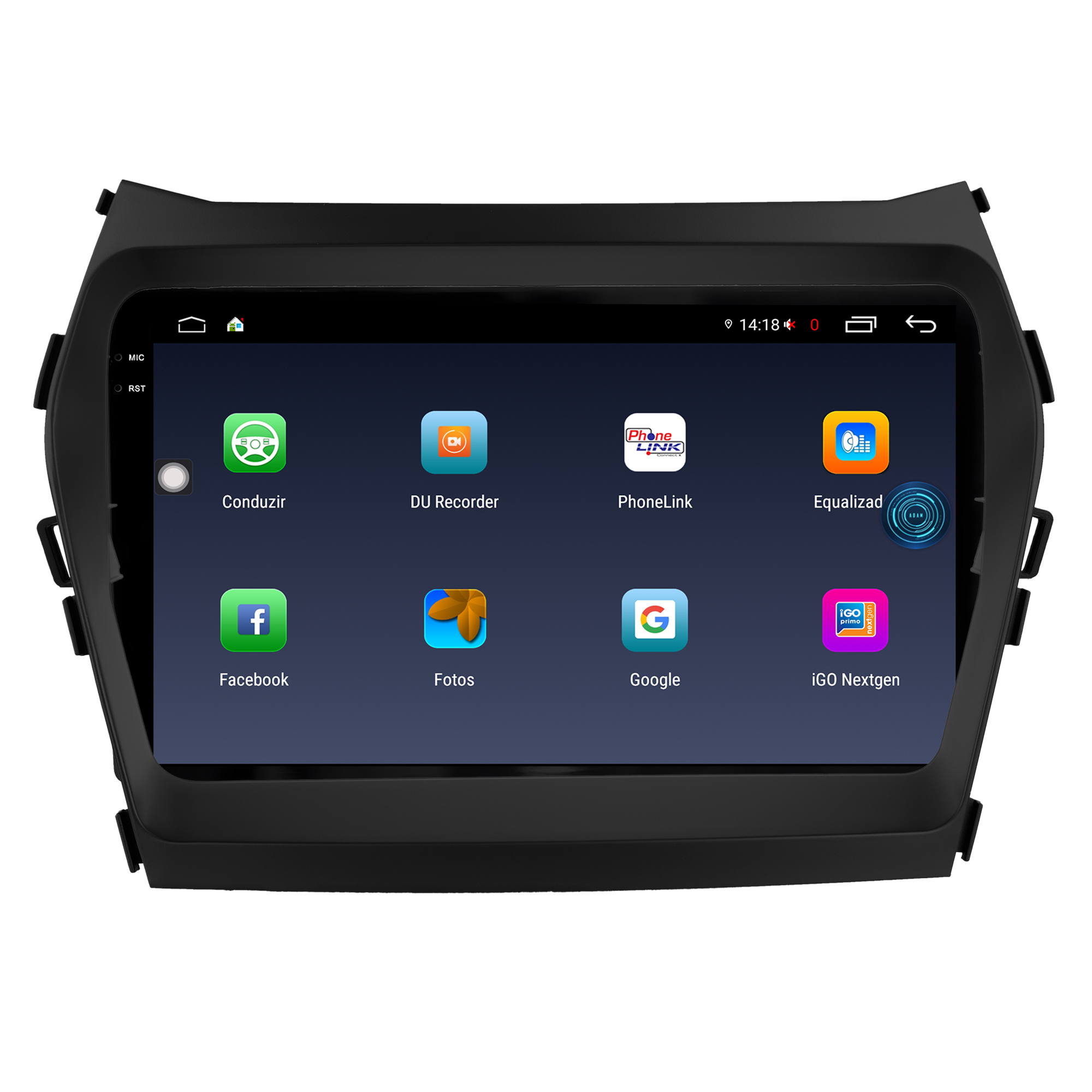 MULTIMÍDIA <BR> AIKON FÓTON <BR> 4RAM 64GB TELA 2K 9'' <BR> SANTA FÉ 2014 A 2019 - Imagem 5