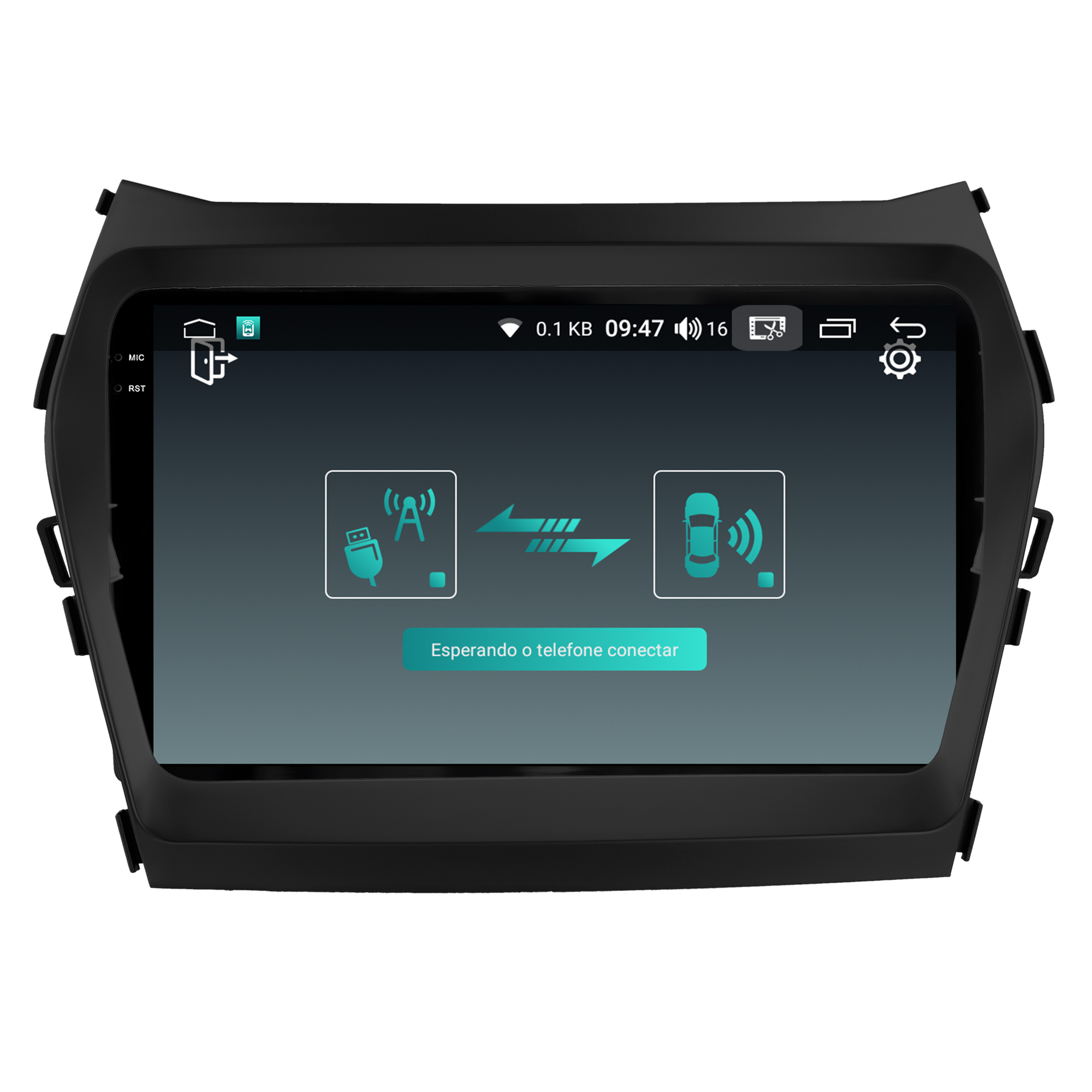 MULTIMÍDIA <BR> AIKON FÓTON <BR> 4RAM 64GB TELA 2K 9'' <BR> SANTA FÉ 2014 A 2019 - Imagem 8