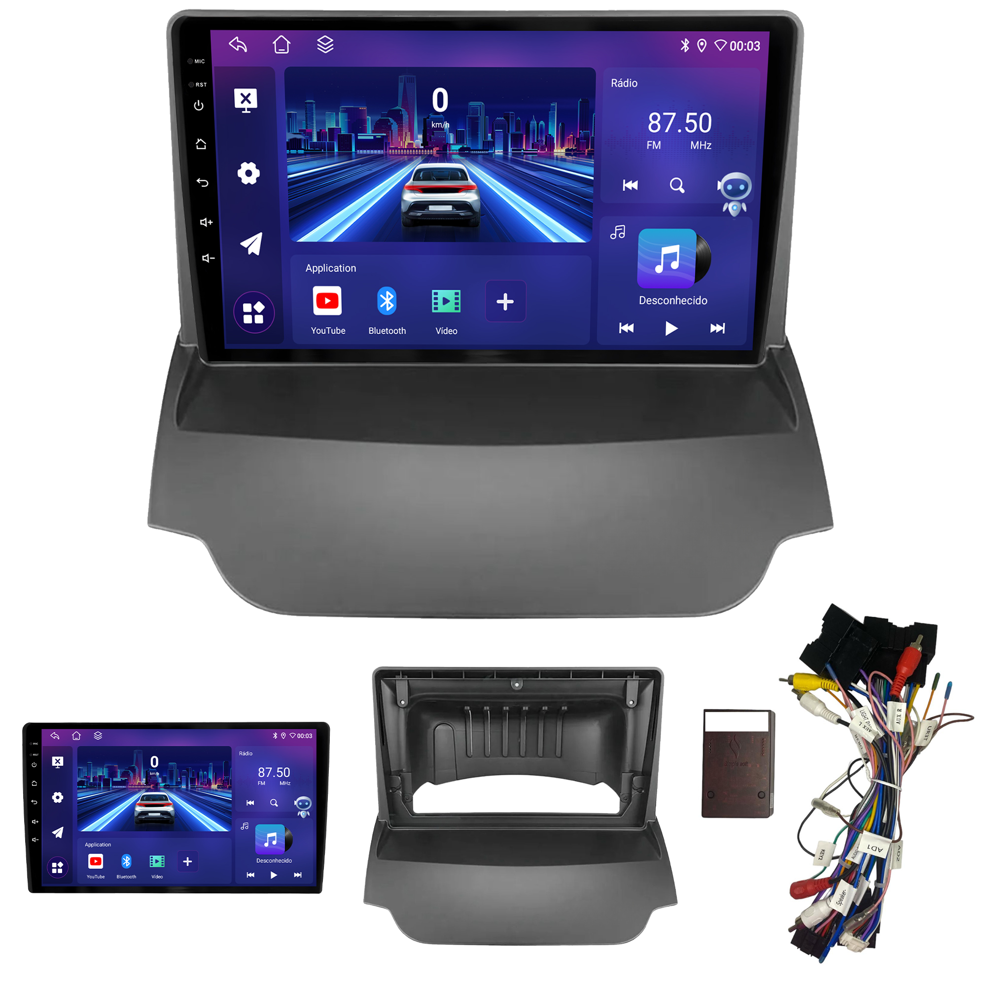 MULTIMÍDIA JOKER <BR> 4RAM 64GB 10" <BR> ECOSPORT 2018 A 2022 - Imagem 2