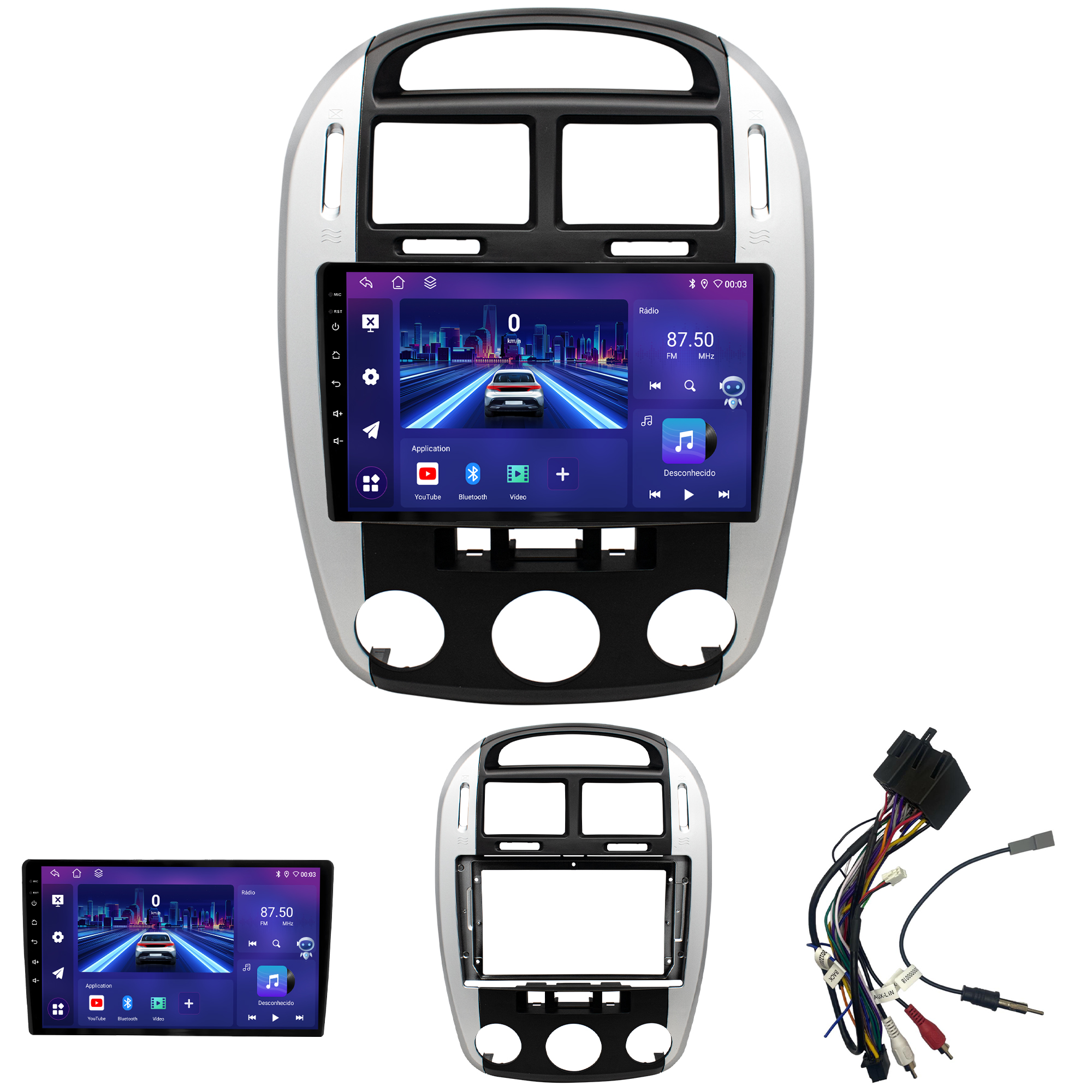 MULTIMÍDIA JOKER <BR> 4RAM 64GB 9" <BR> CERATO 2005 A 2008 - Imagem 2