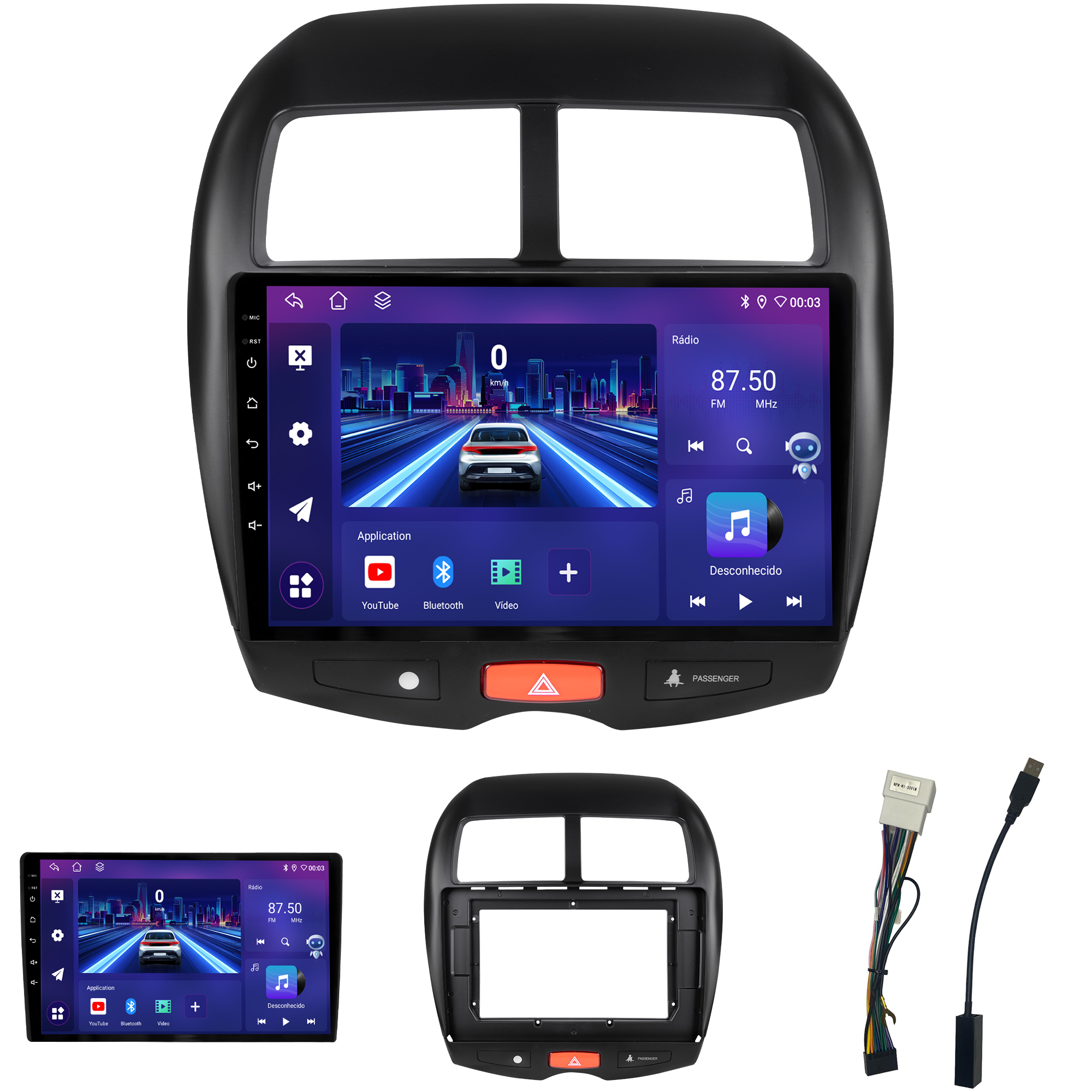 MULTIMÍDIA JOKER <BR> 4RAM 64GB 10" <BR> ASX - Imagem 2