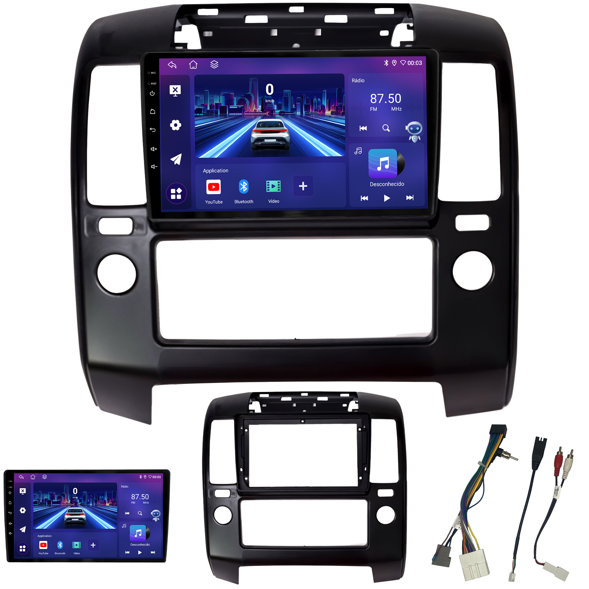 MULTIMÍDIA JOKER <BR> 4RAM 64GB 9" <BR> FRONTIER AR ANALÓGICO 2008 A 2016 - Imagem 2