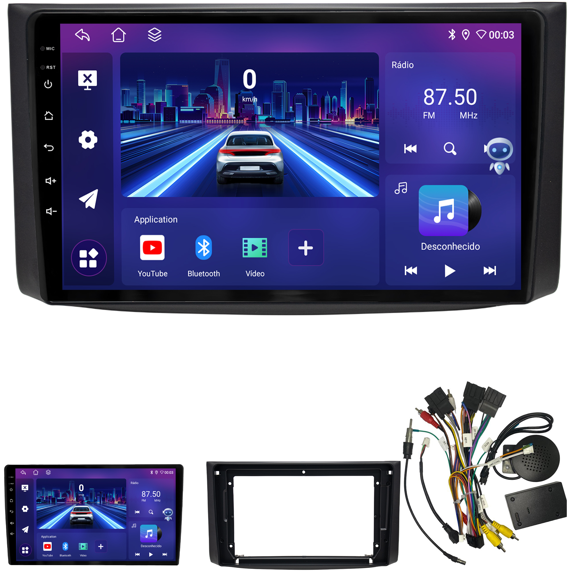 MULTIMÍDIA JOKER <BR> 4RAM 64GB 9" <BR> CAPTIVA - Imagem 2