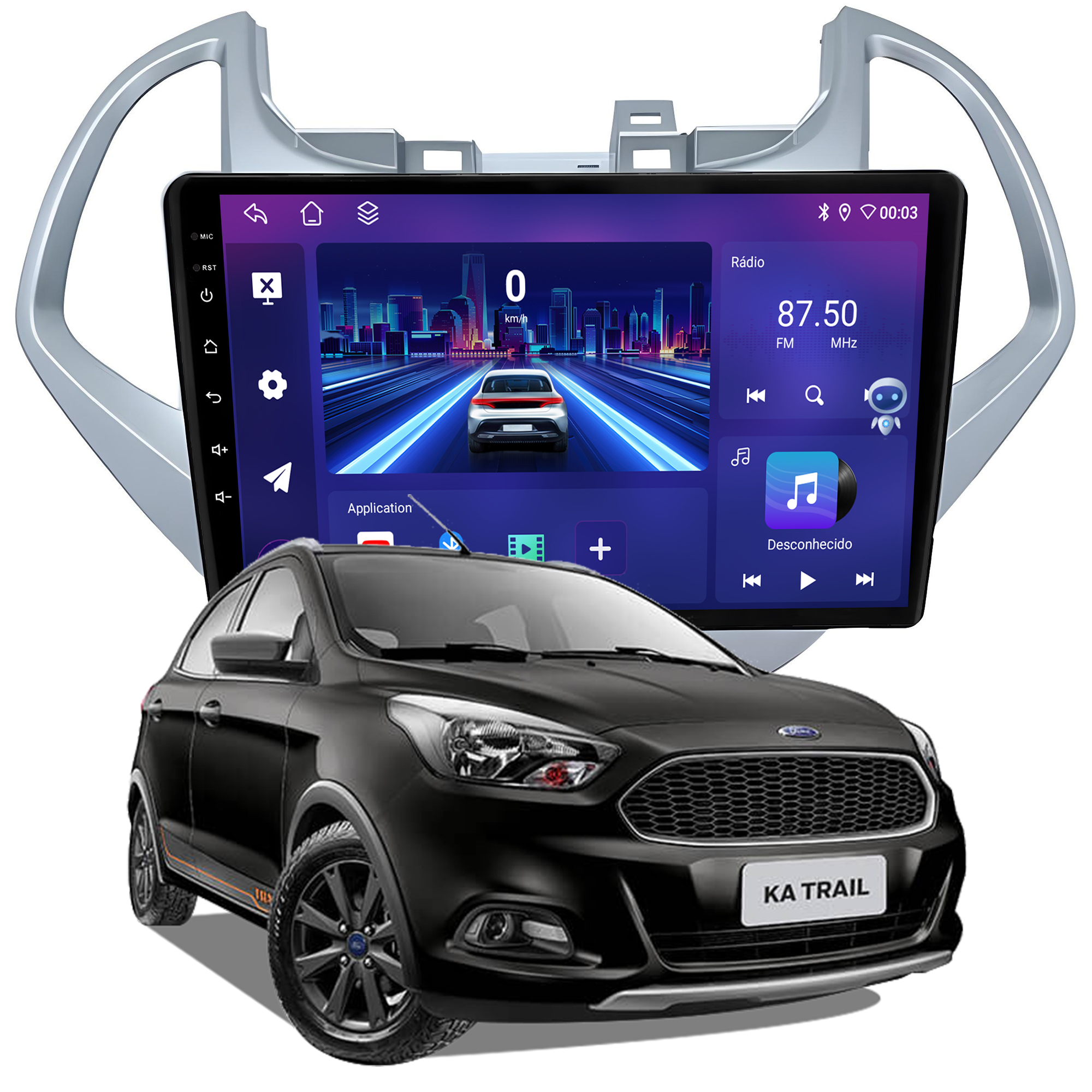 MULTIMÍDIA JOKER <BR> 4RAM 64GB 9" <BR> KA 2019 ACIMA