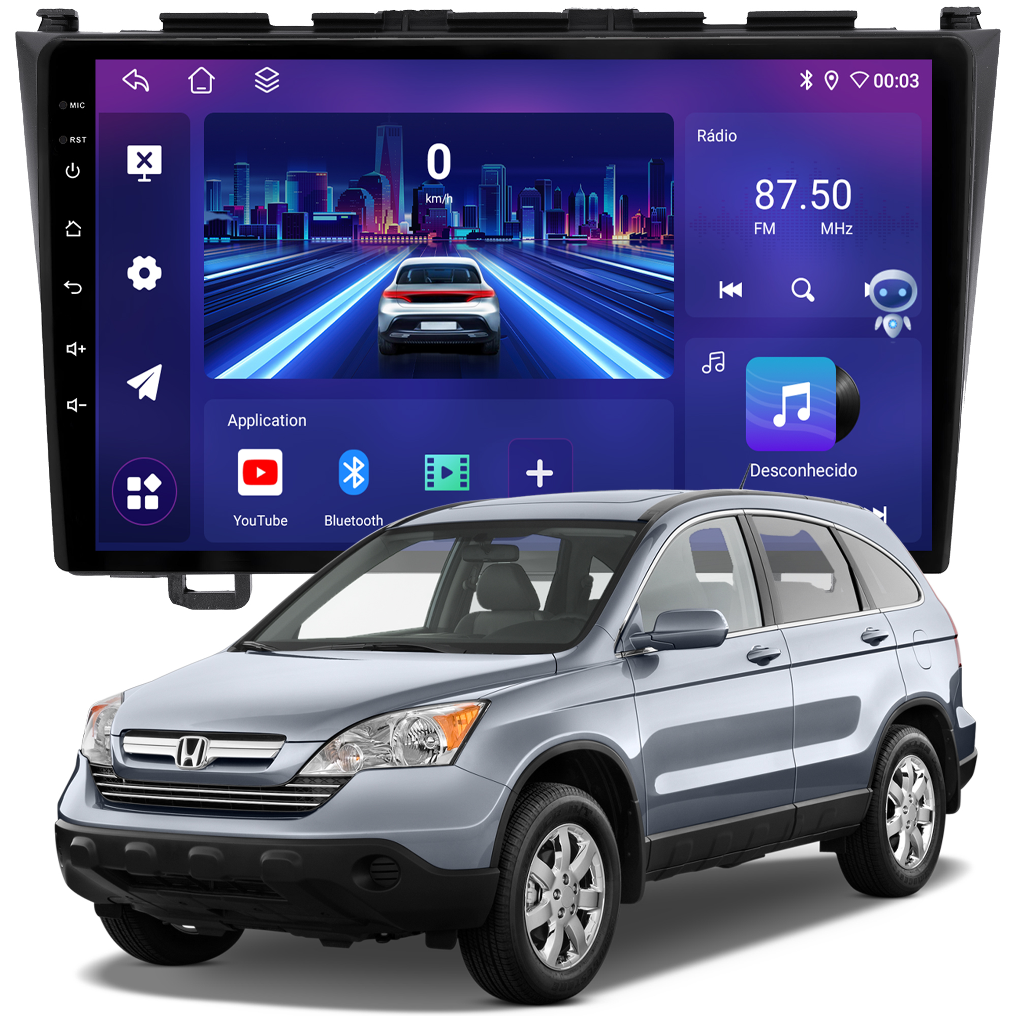 MULTIMÍDIA JOKER <BR> 4RAM 64GB 9" <BR> CRV 2007 A 2011