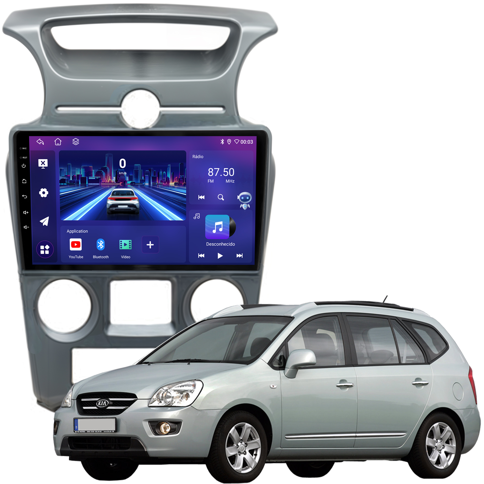 MULTIMÍDIA JOKER <BR> 4RAM 64GB 9" <BR> CARENS 2008 A 2013