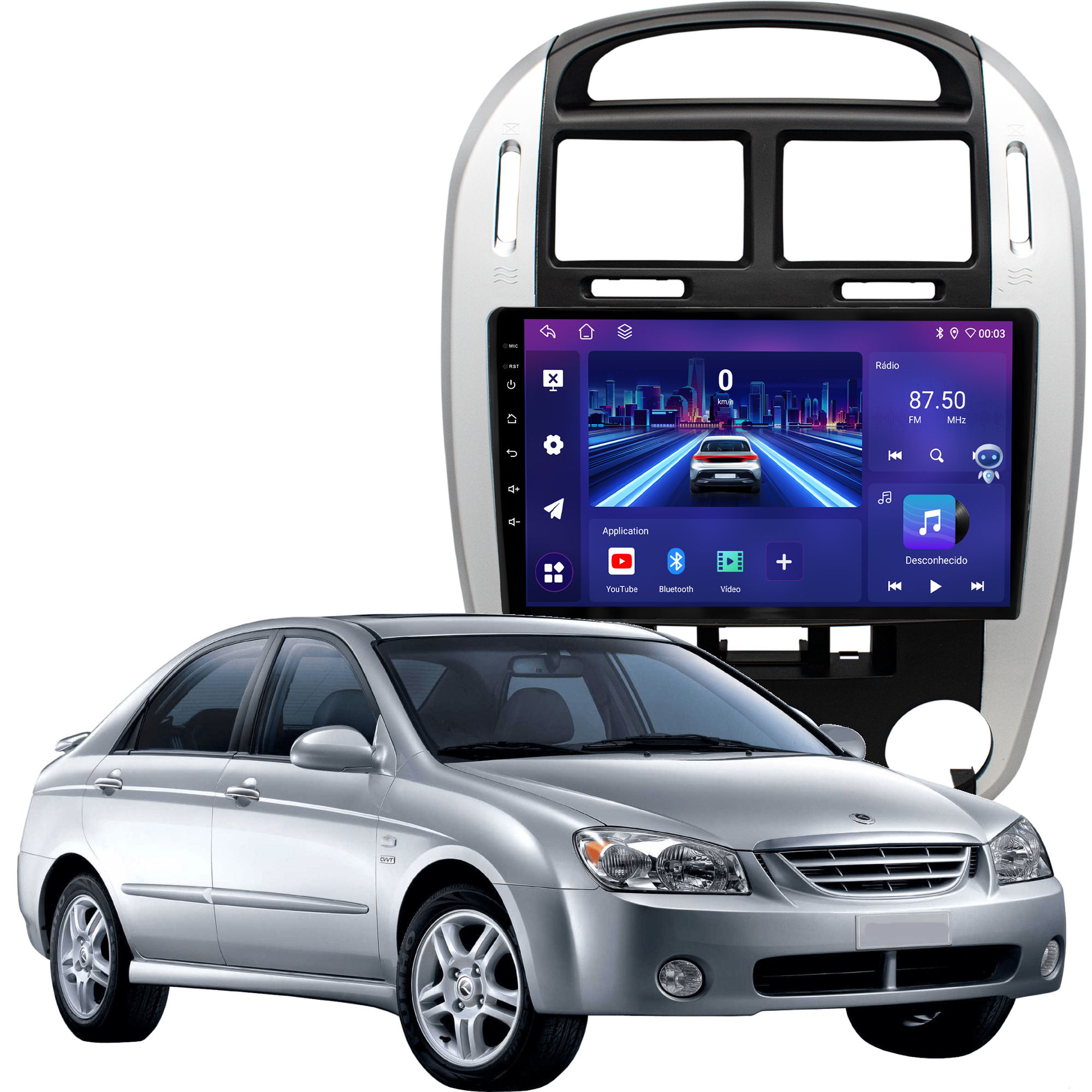 MULTIMÍDIA JOKER <BR> 4RAM 64GB 9" <BR> CERATO 2005 A 2008