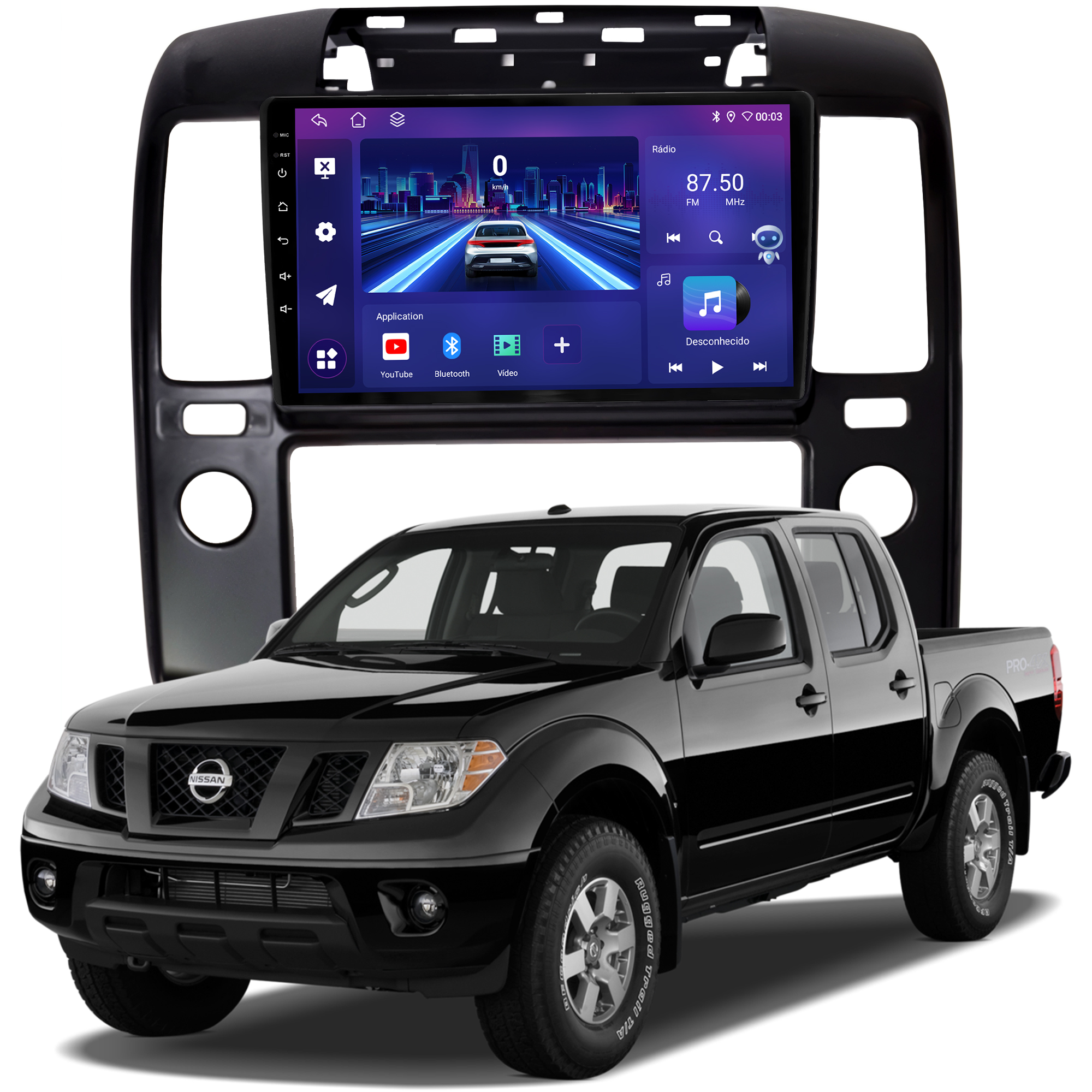 MULTIMÍDIA JOKER <BR> 4RAM 64GB 9" <BR> FRONTIER AR ANALÓGICO 2008 A 2016