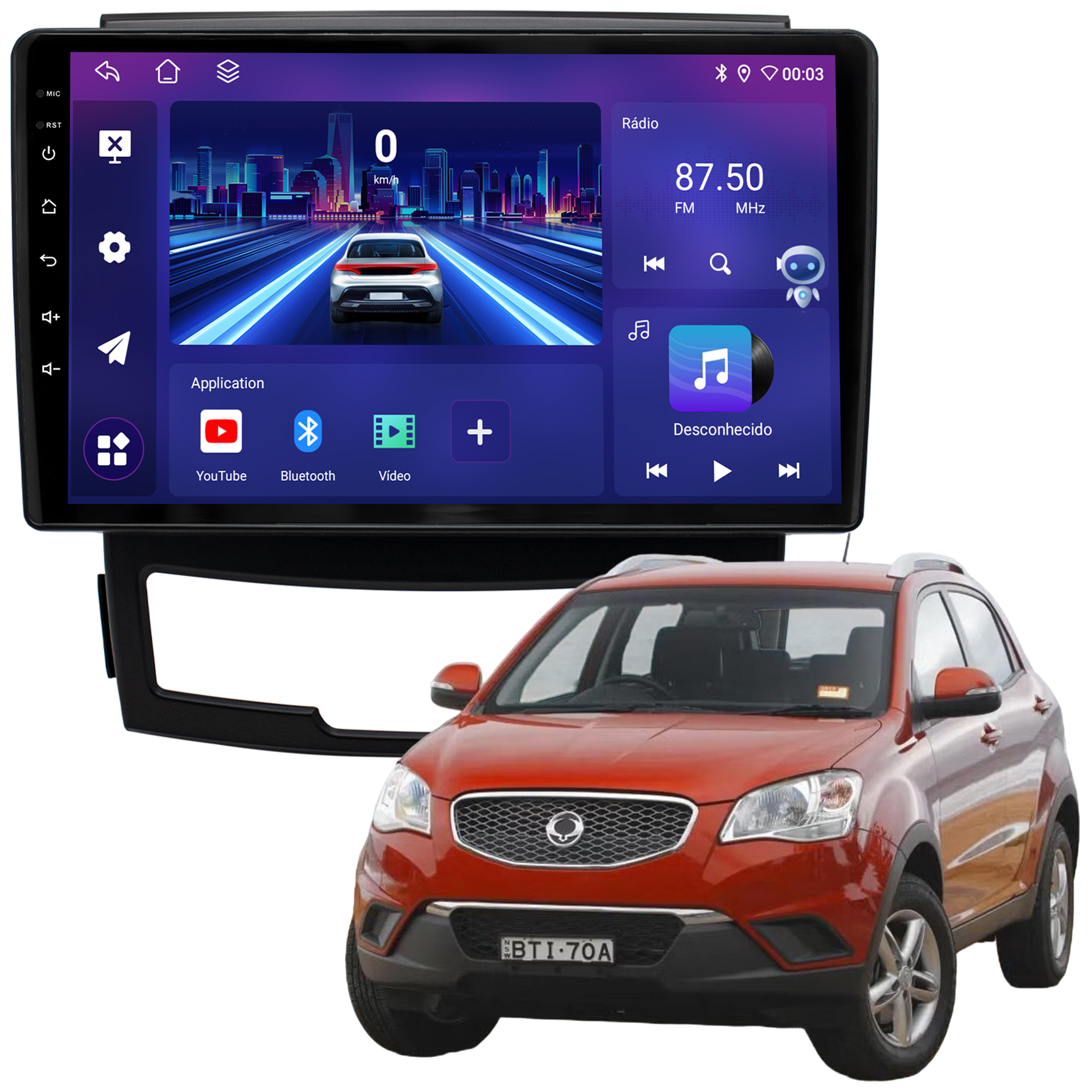 MULTIMÍDIA JOKER <BR> 4RAM 64GB 9" <BR> KORANDO 2011 2012