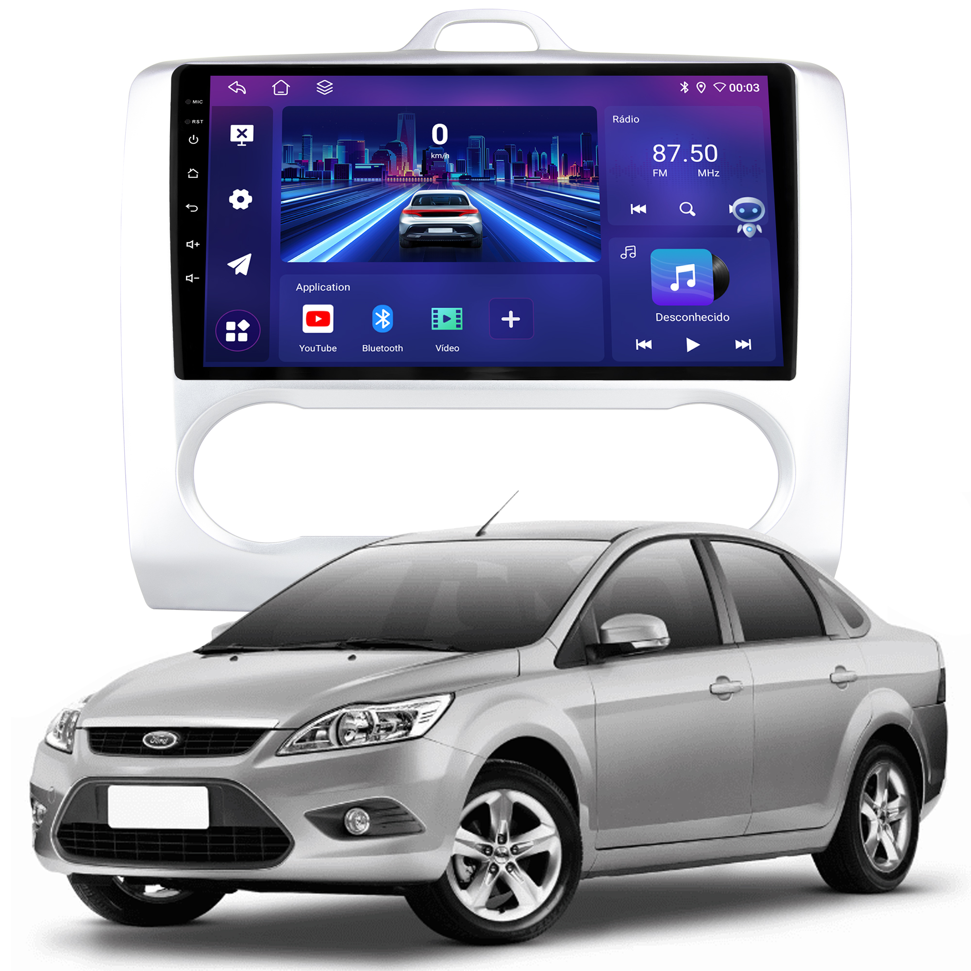 MULTIMÍDIA JOKER <BR> 4RAM 64GB 9" <BR> FOCUS 2009 A 2013 <BR> AR DIGITAL