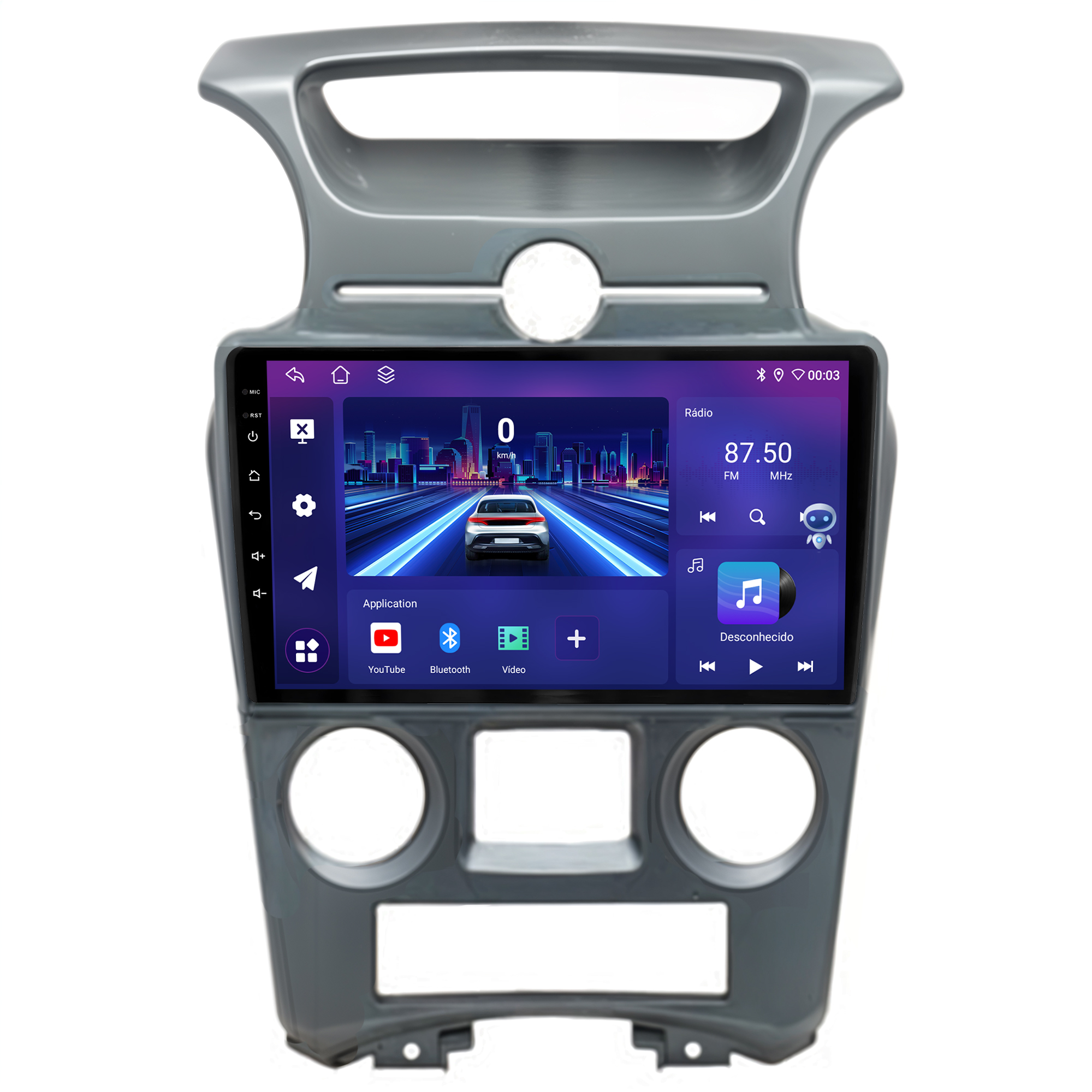 MULTIMÍDIA JOKER <BR> 4RAM 64GB 9" <BR> CARENS 2008 A 2013 - Imagem 3