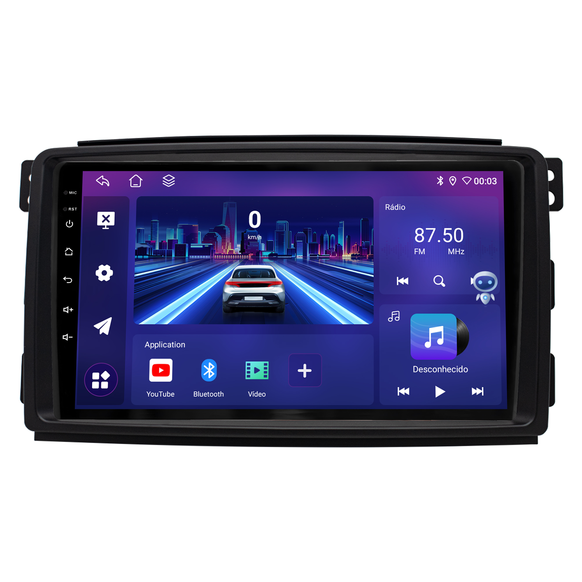 MULTIMÍDIA JOKER <BR> 4RAM 64GB 9" <BR> SMART 2008 A 2011 - Imagem 3