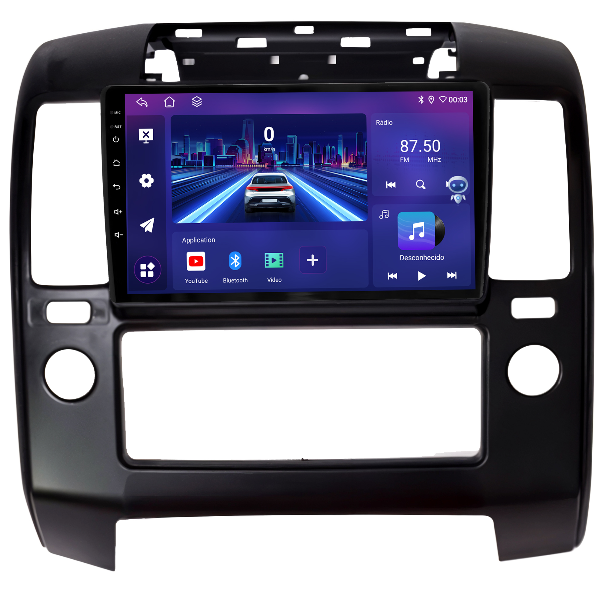 MULTIMÍDIA JOKER <BR> 4RAM 64GB 9" <BR> FRONTIER AR ANALÓGICO 2008 A 2016 - Imagem 3