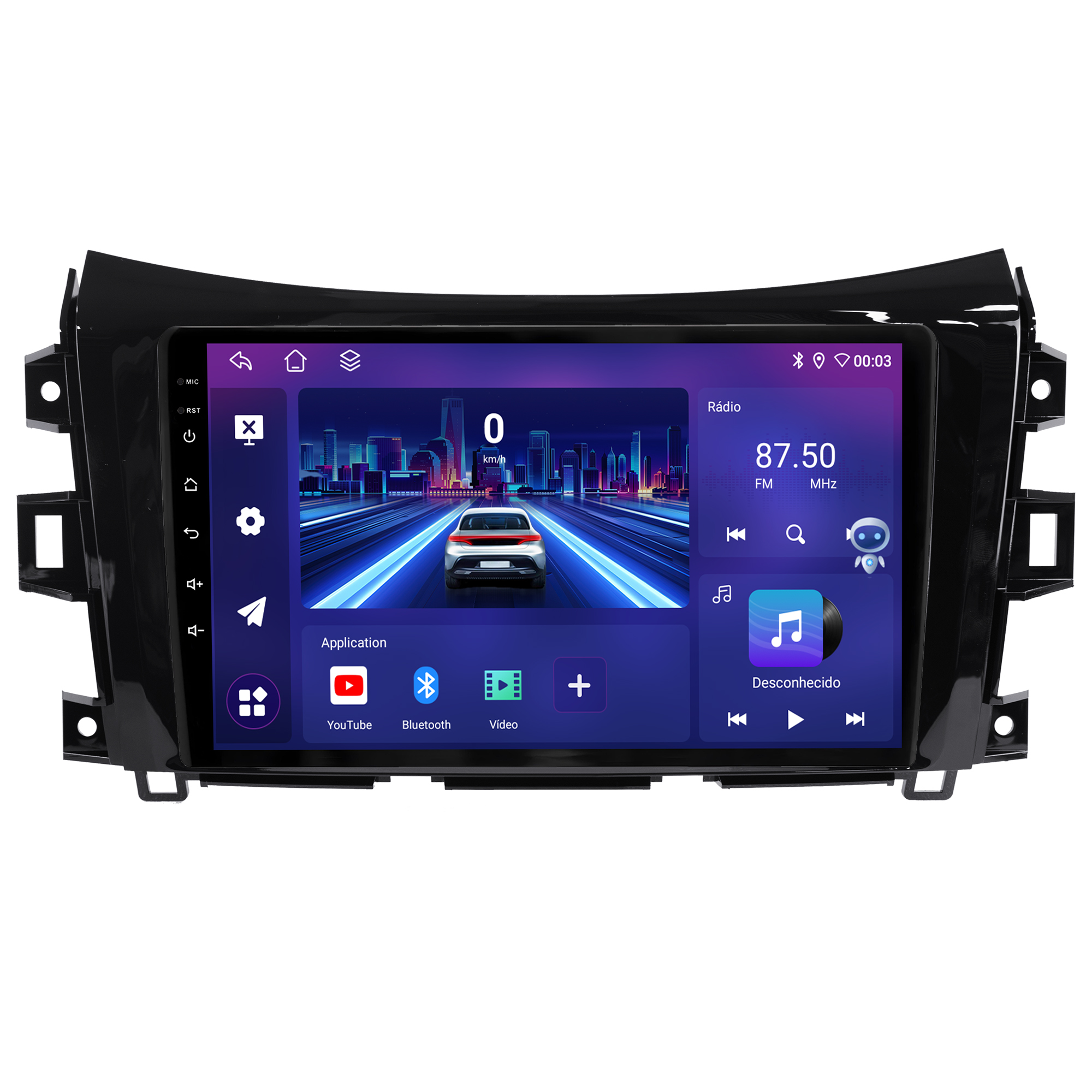 MULTIMÍDIA JOKER <BR> 4RAM 64GB 9" <BR> FRONTIER 2017 A 2024 - Imagem 3