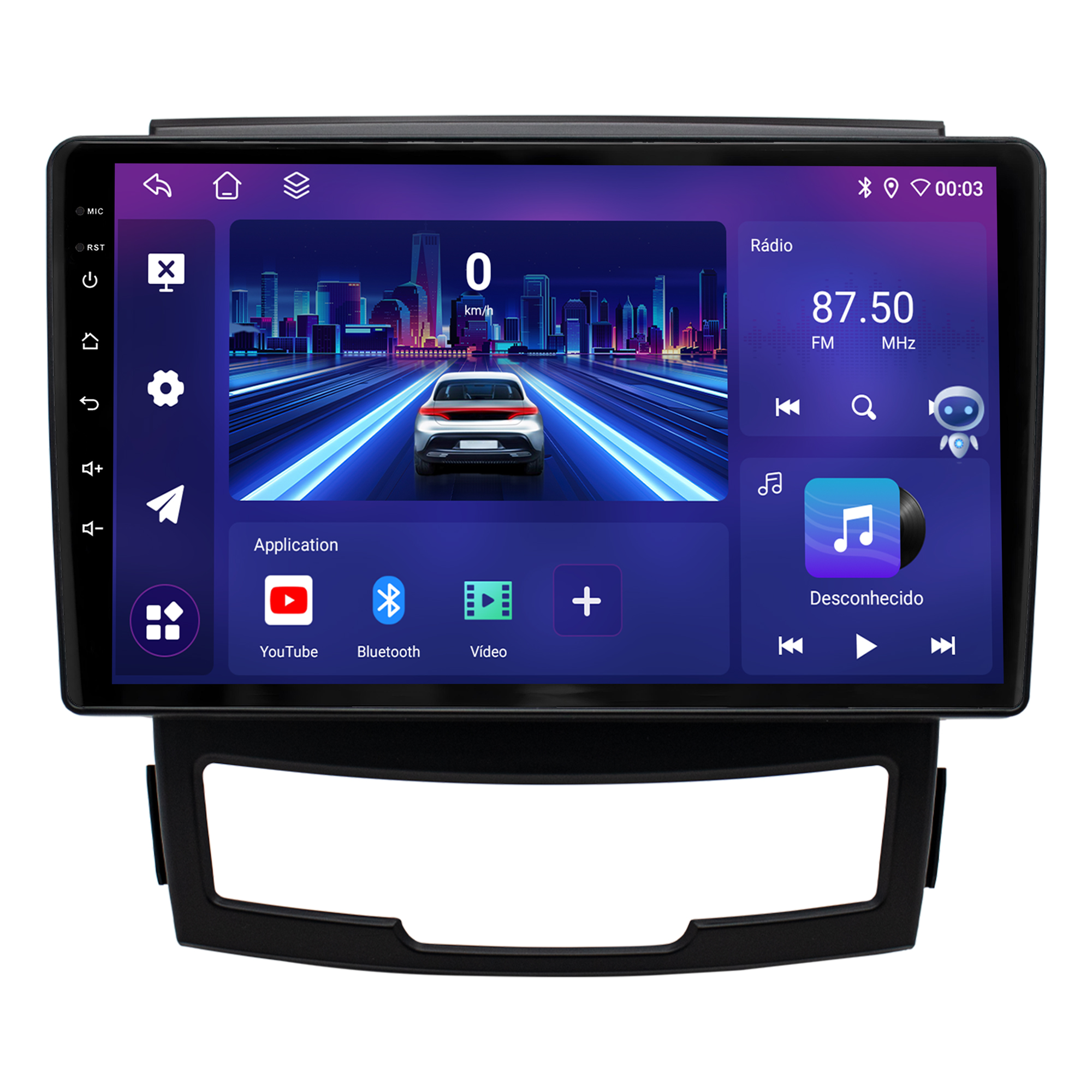 MULTIMÍDIA JOKER <BR> 4RAM 64GB 9" <BR> KORANDO 2011 2012 - Imagem 3