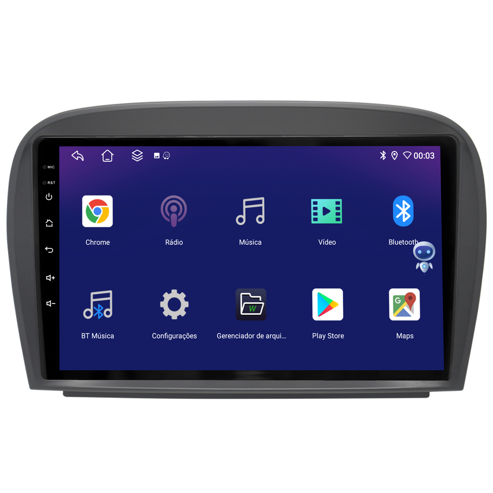 MULTIMÍDIA JOKER <BR> 4RAM 64GB 9" <BR> CLASS SL 2004 A 2011 <BR> SL350 SL500 SL600 SL63 AMG SL65 AMG - Imagem 4