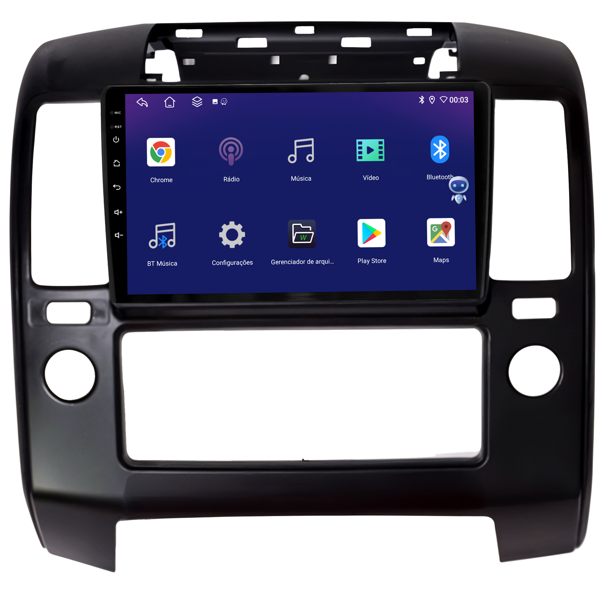 MULTIMÍDIA JOKER <BR> 4RAM 64GB 9" <BR> FRONTIER AR ANALÓGICO 2008 A 2016 - Imagem 4