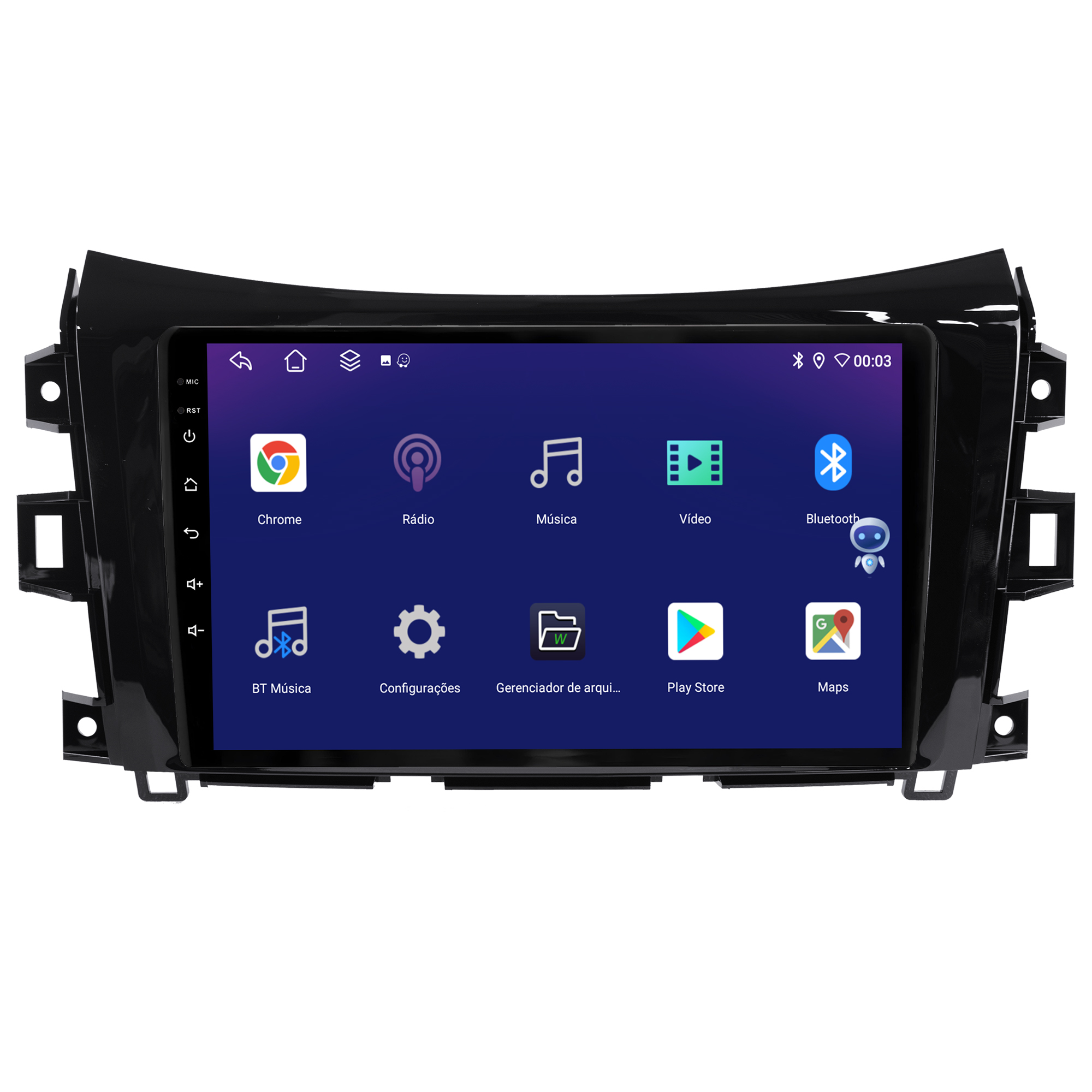 MULTIMÍDIA JOKER <BR> 4RAM 64GB 9" <BR> FRONTIER 2017 A 2024 - Imagem 4