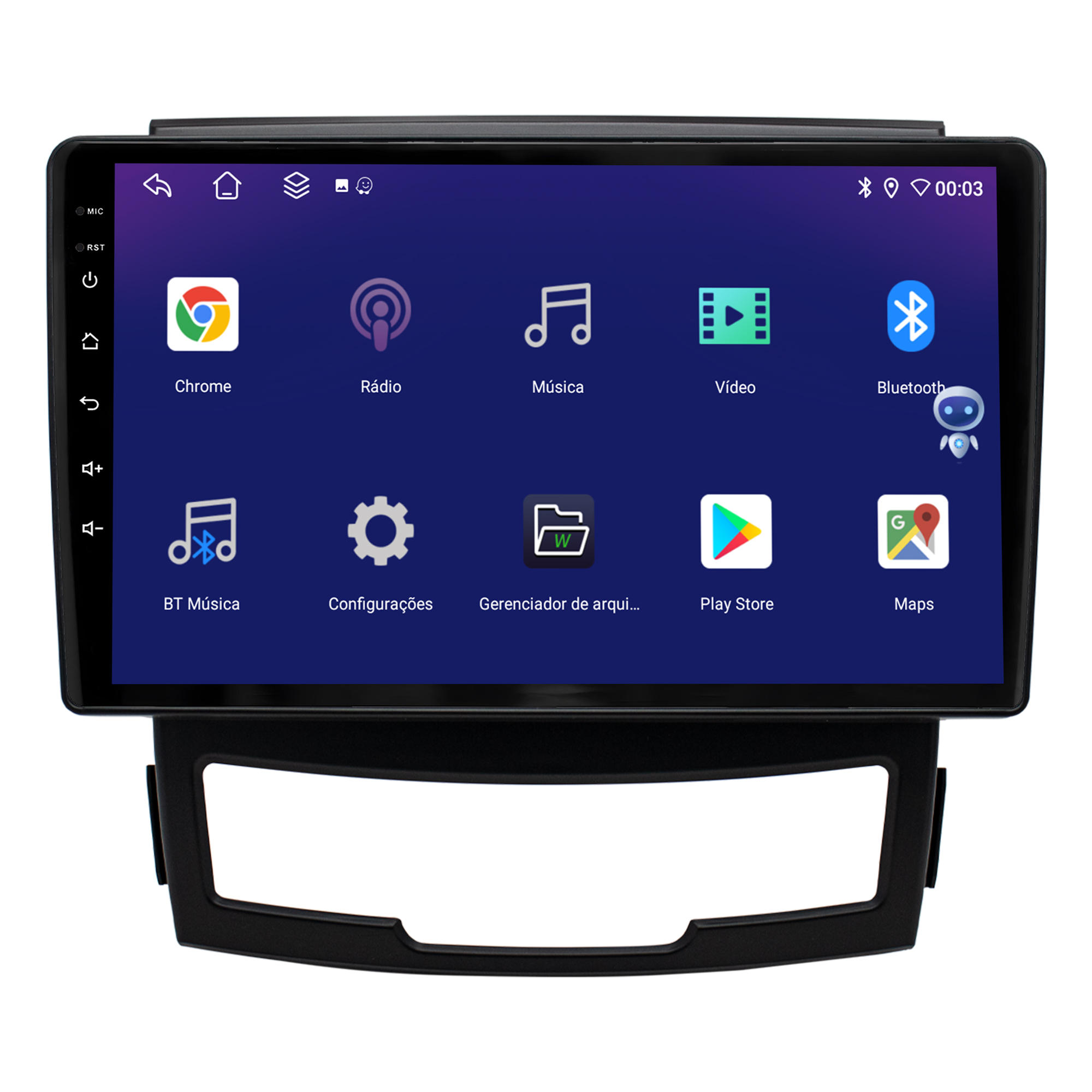 MULTIMÍDIA JOKER <BR> 4RAM 64GB 9" <BR> KORANDO 2011 2012 - Imagem 4