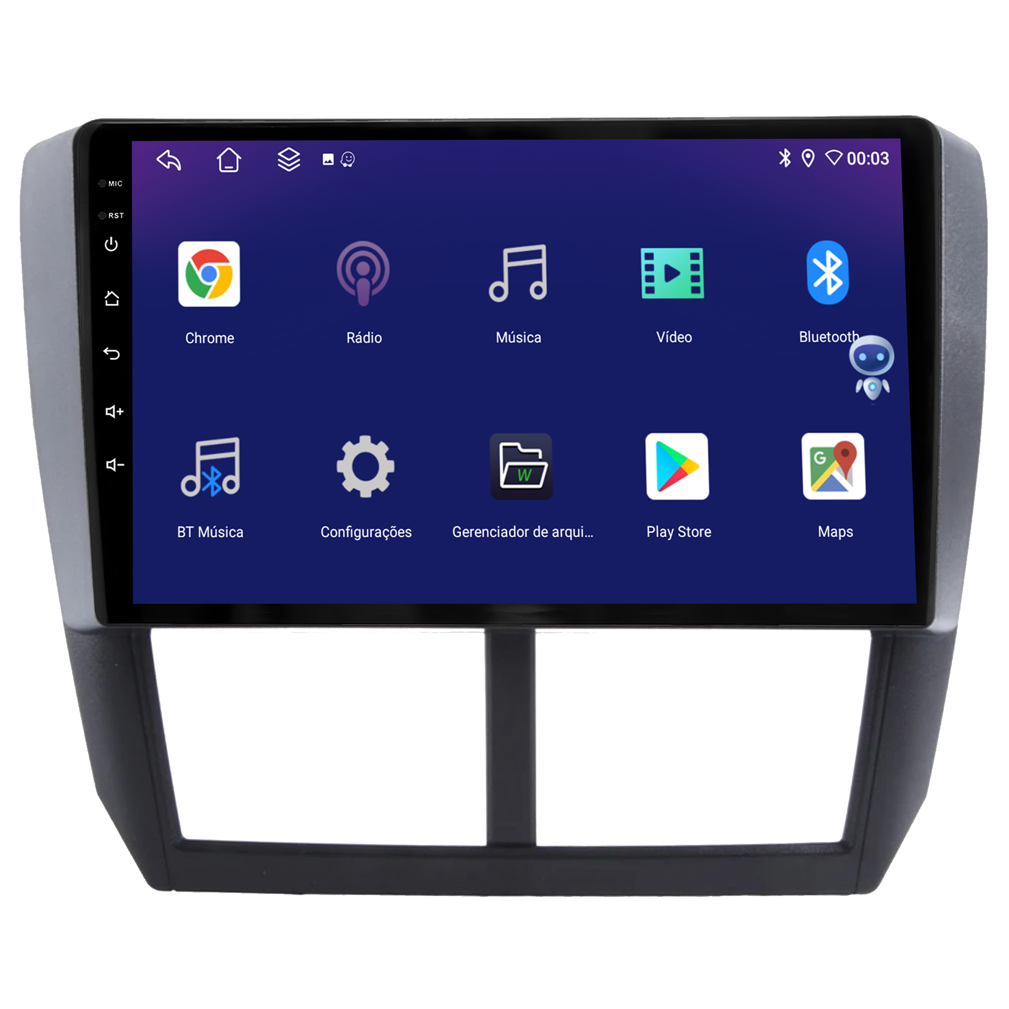 MULTIMÍDIA JOKER <BR> 4RAM 64GB 9" <BR> FORESTER IMPREZA 2009 A 2013 - Imagem 4