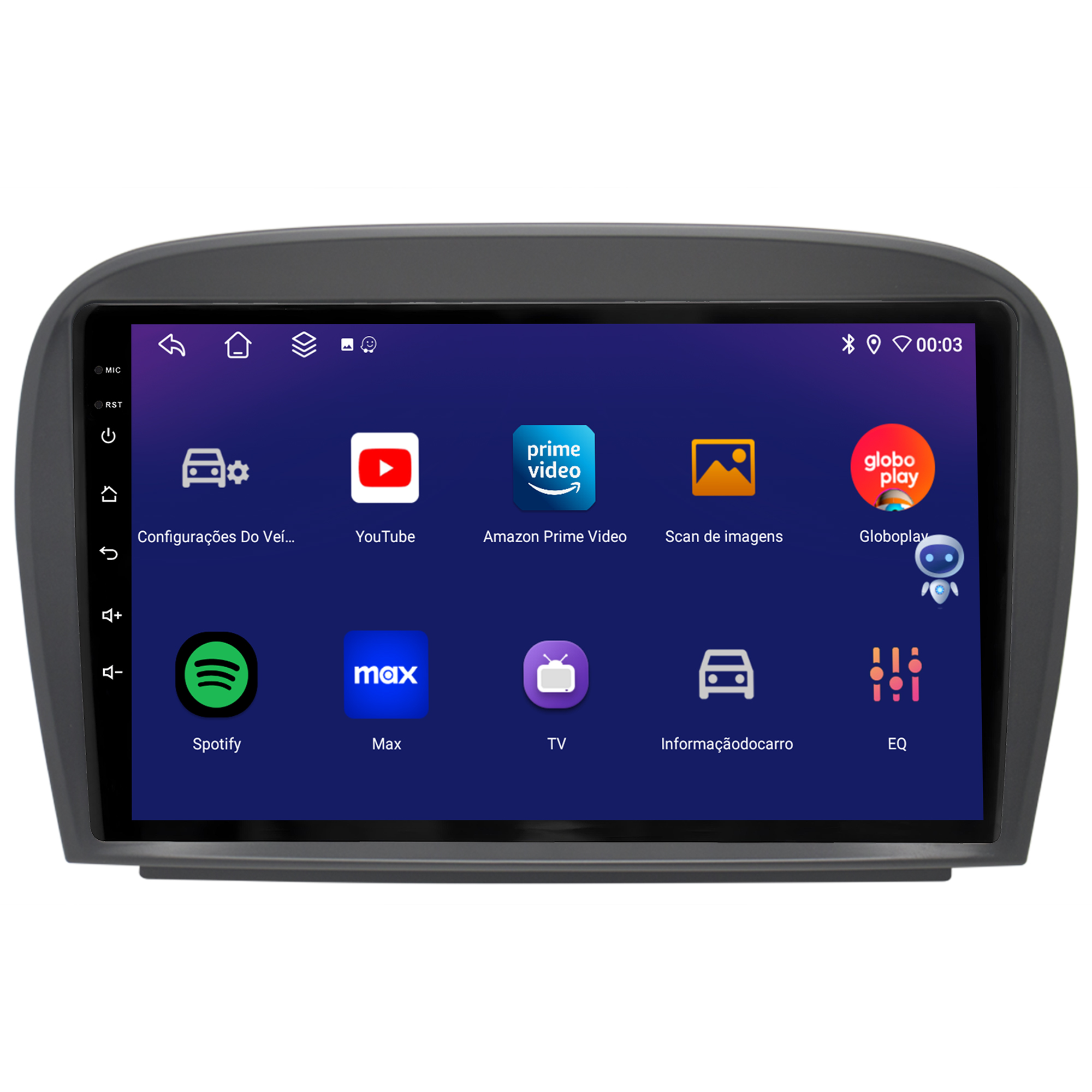 MULTIMÍDIA JOKER <BR> 4RAM 64GB 9" <BR> CLASS SL 2004 A 2011 <BR> SL350 SL500 SL600 SL63 AMG SL65 AMG - Imagem 5