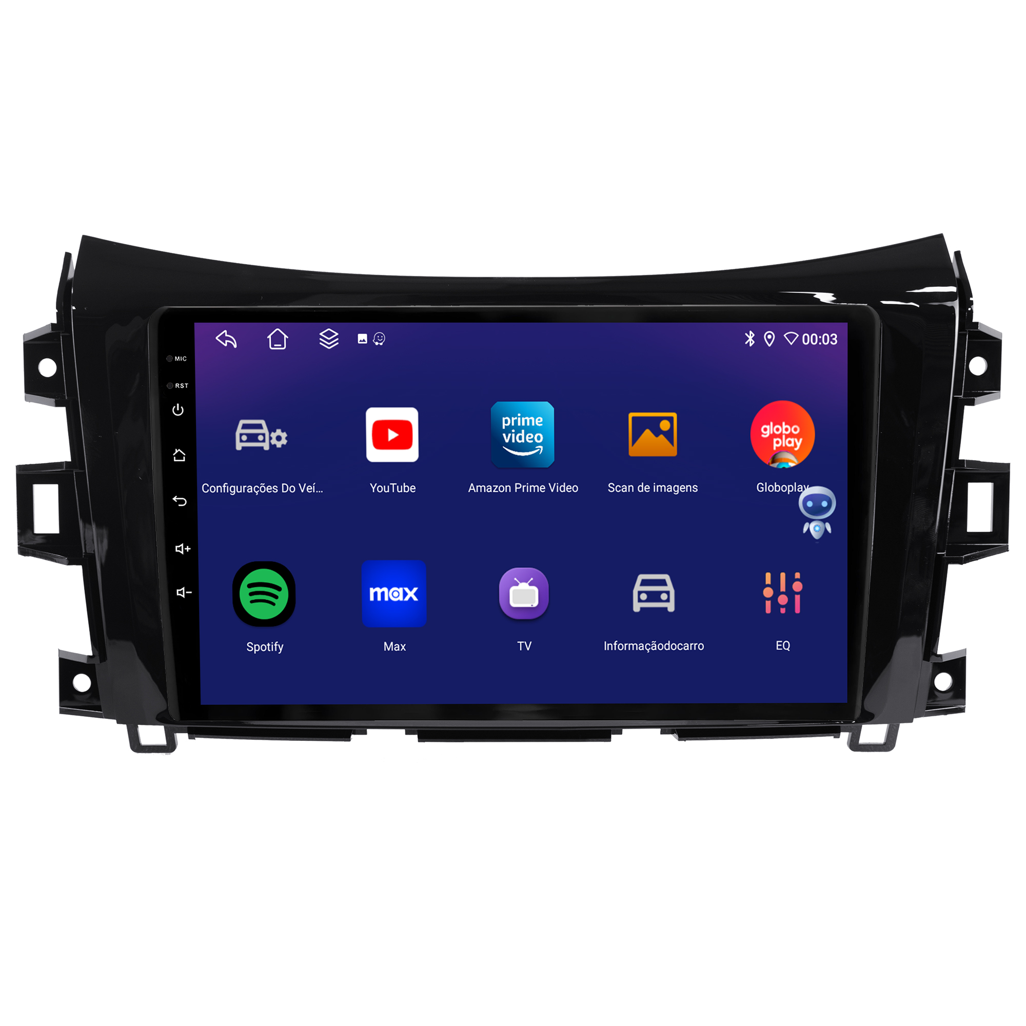 MULTIMÍDIA JOKER <BR> 4RAM 64GB 9" <BR> FRONTIER 2017 A 2024 - Imagem 5