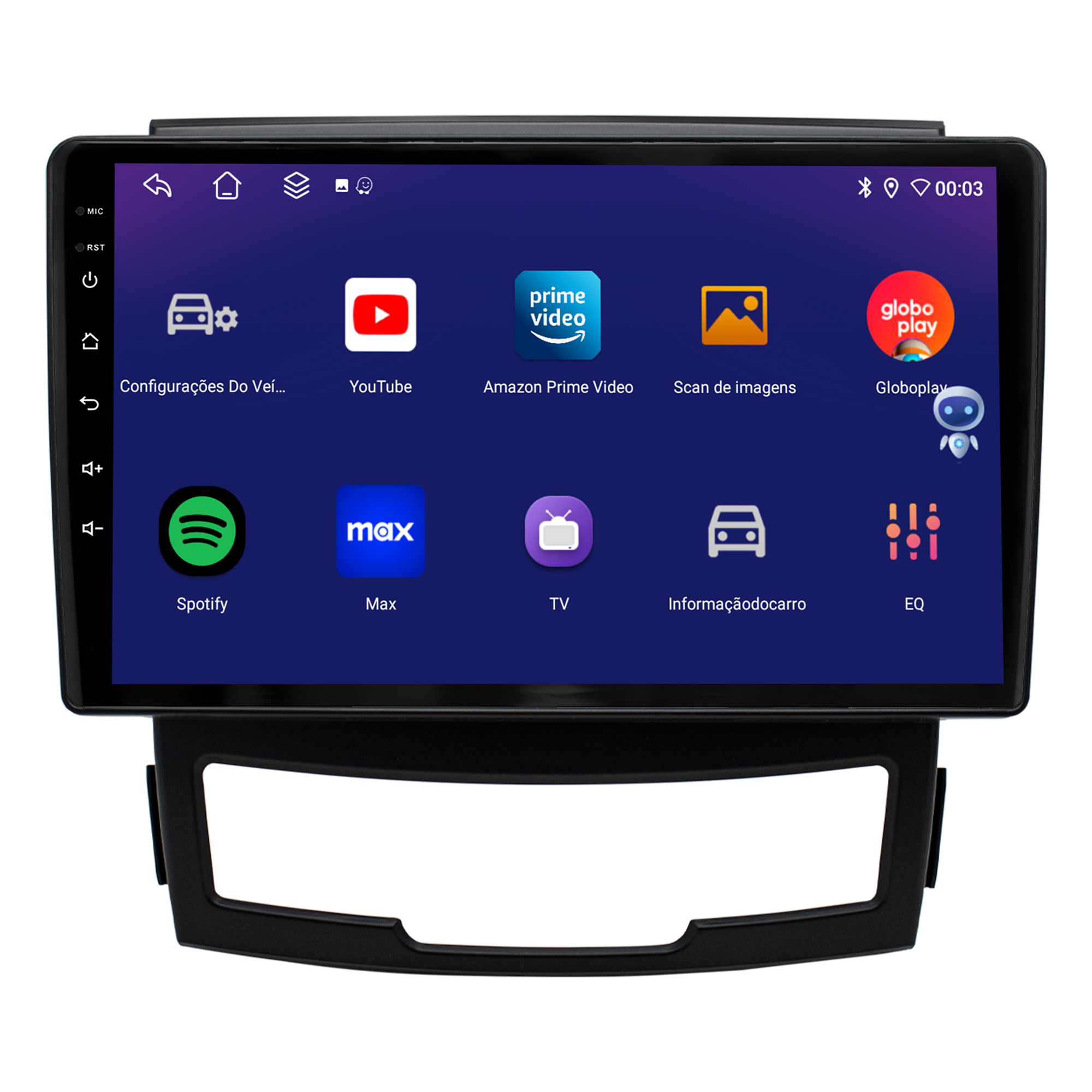 MULTIMÍDIA JOKER <BR> 4RAM 64GB 9" <BR> KORANDO 2011 2012 - Imagem 5
