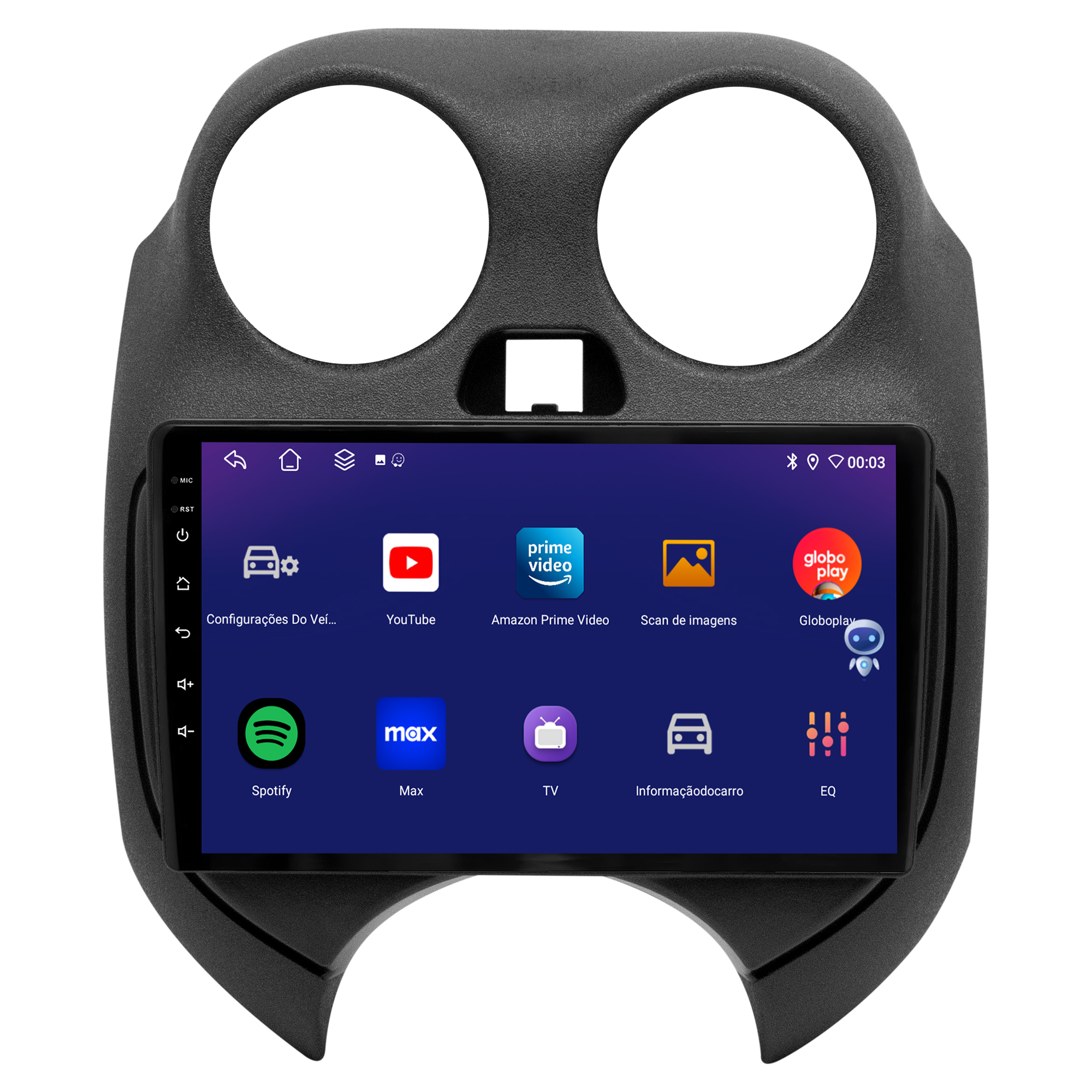 MULTIMÍDIA JOKER <BR> 4RAM 64GB 9" <BR> MARCH <BR> VERSA 2010 A 2014 - Imagem 5