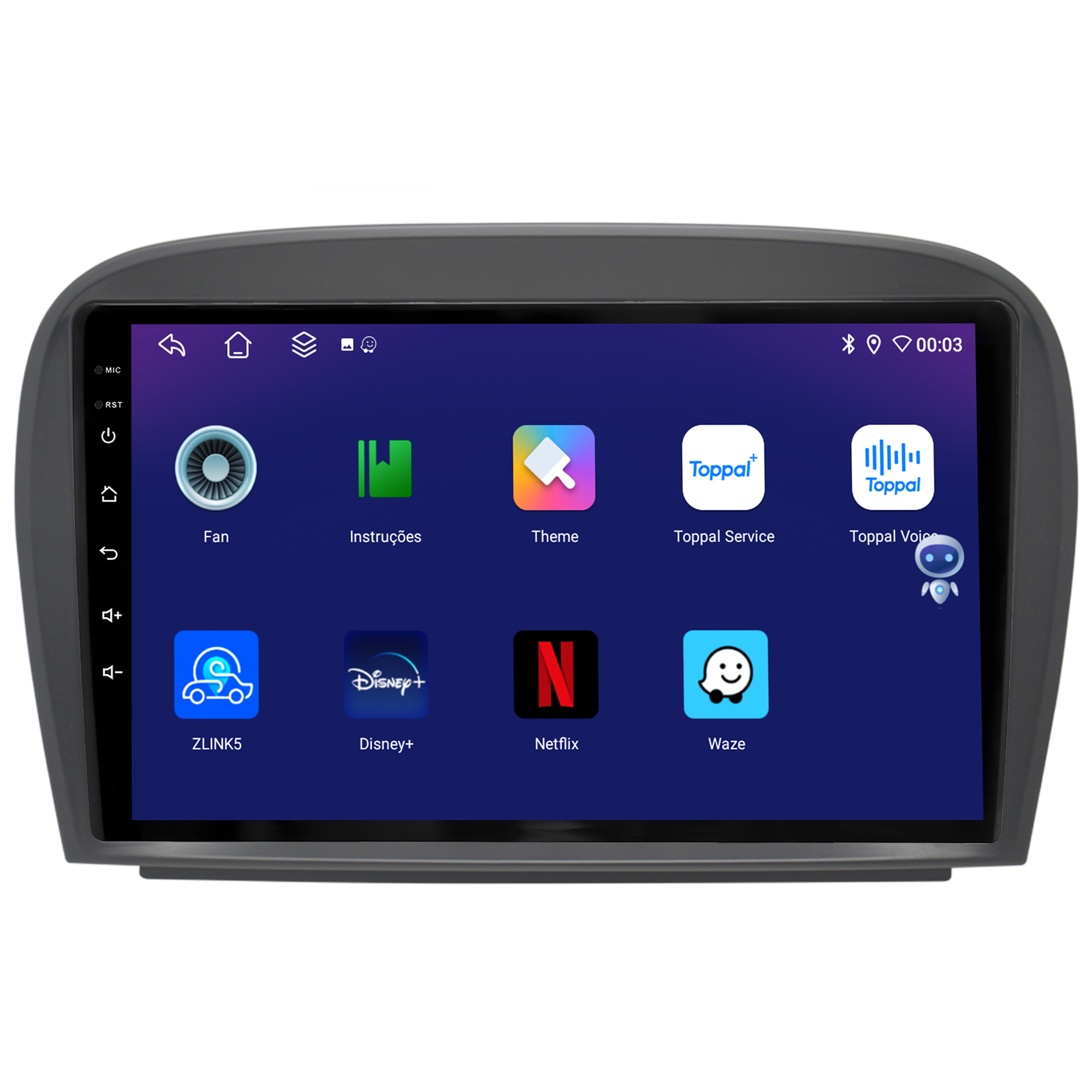 MULTIMÍDIA JOKER <BR> 4RAM 64GB 9" <BR> CLASS SL 2004 A 2011 <BR> SL350 SL500 SL600 SL63 AMG SL65 AMG - Imagem 6