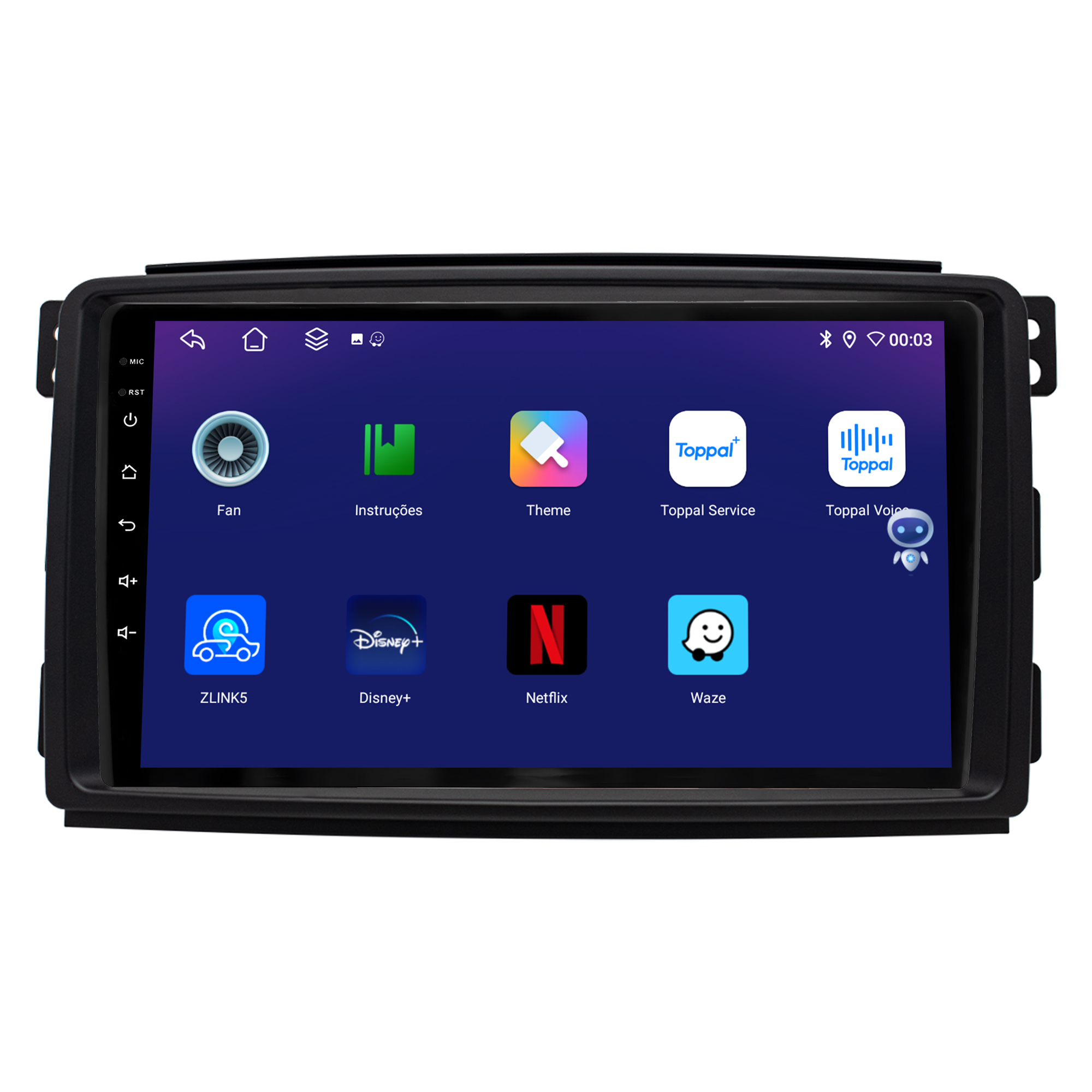 MULTIMÍDIA JOKER <BR> 4RAM 64GB 9" <BR> SMART 2008 A 2011 - Imagem 6