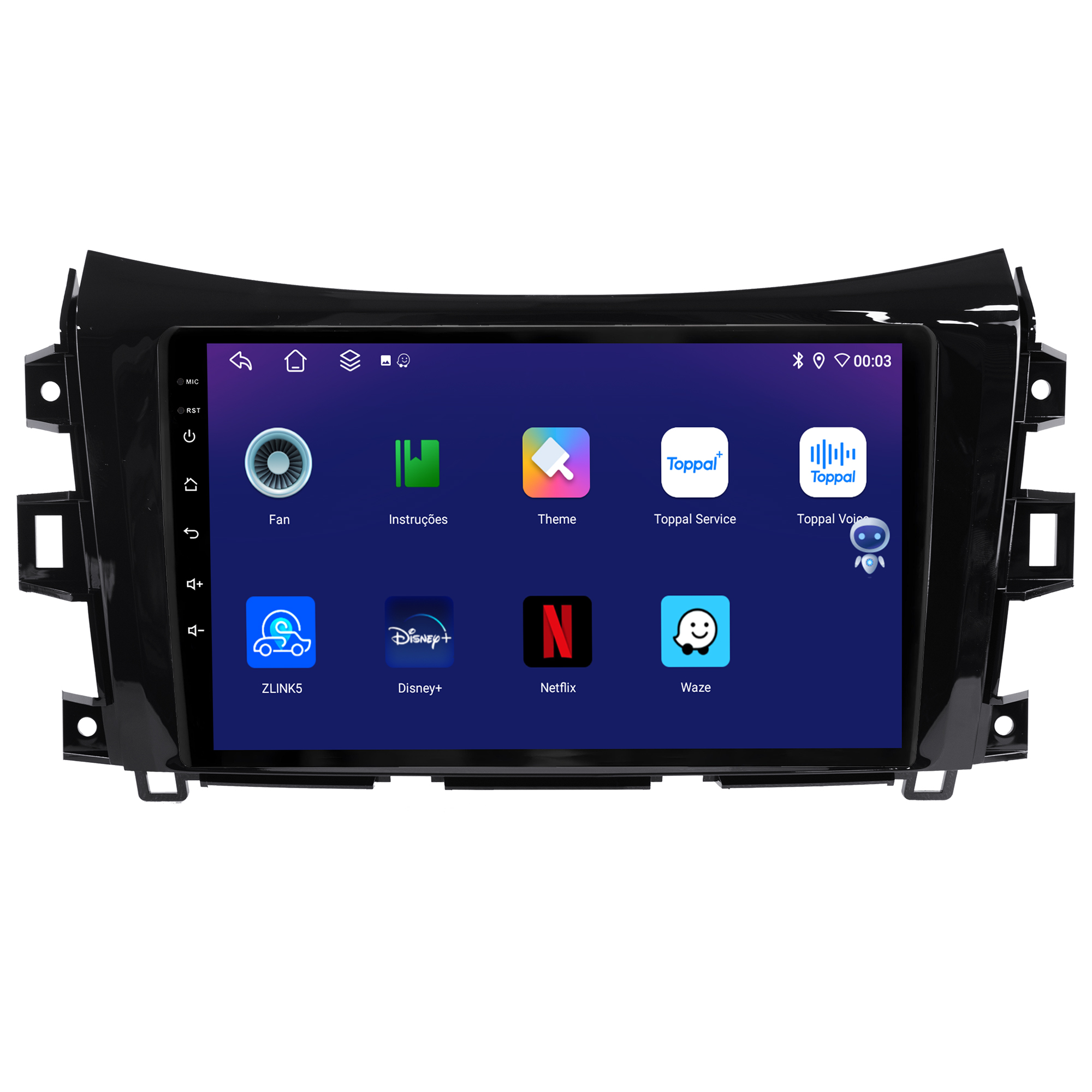 MULTIMÍDIA JOKER <BR> 4RAM 64GB 9" <BR> FRONTIER 2017 A 2024 - Imagem 6