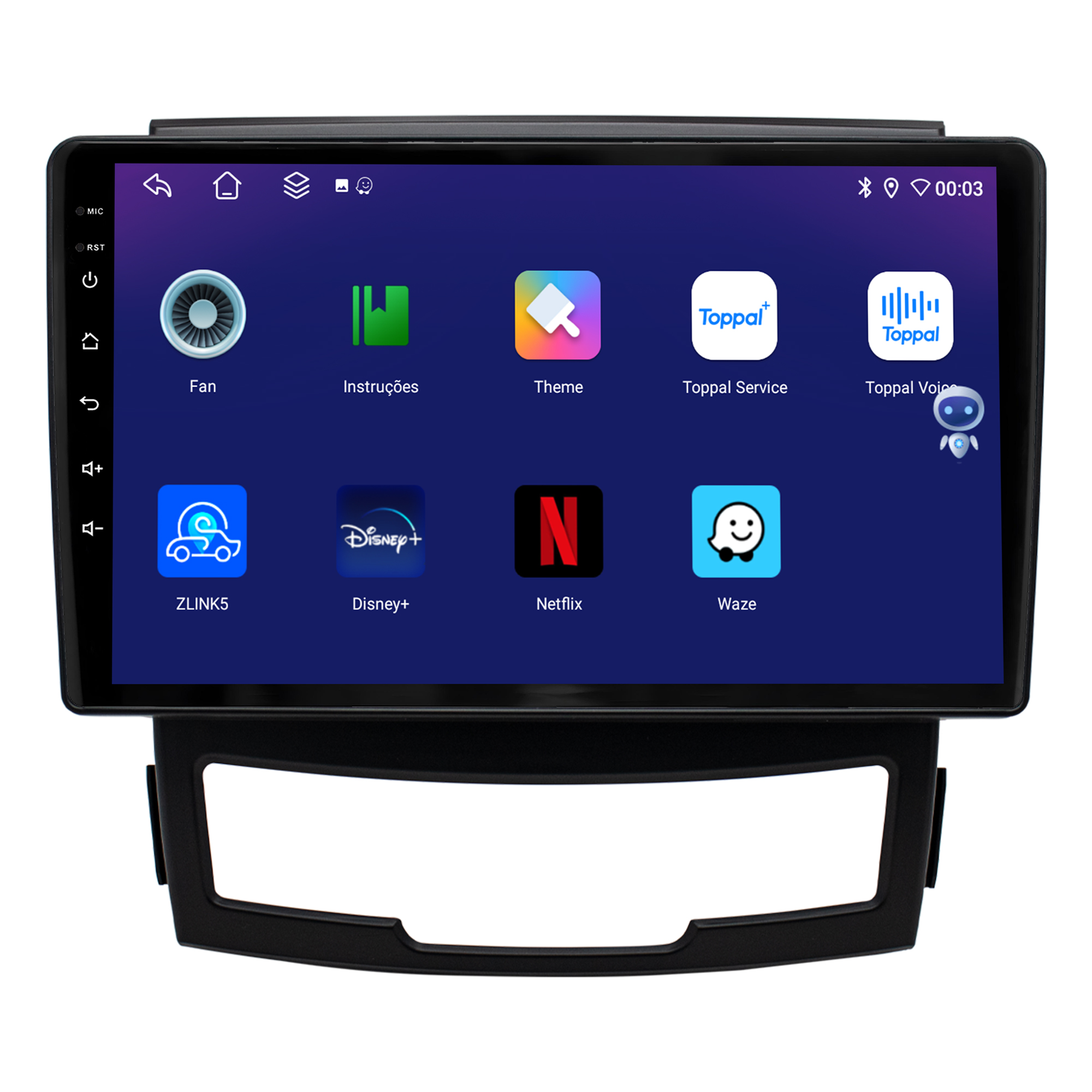 MULTIMÍDIA JOKER <BR> 4RAM 64GB 9" <BR> KORANDO 2011 2012 - Imagem 6