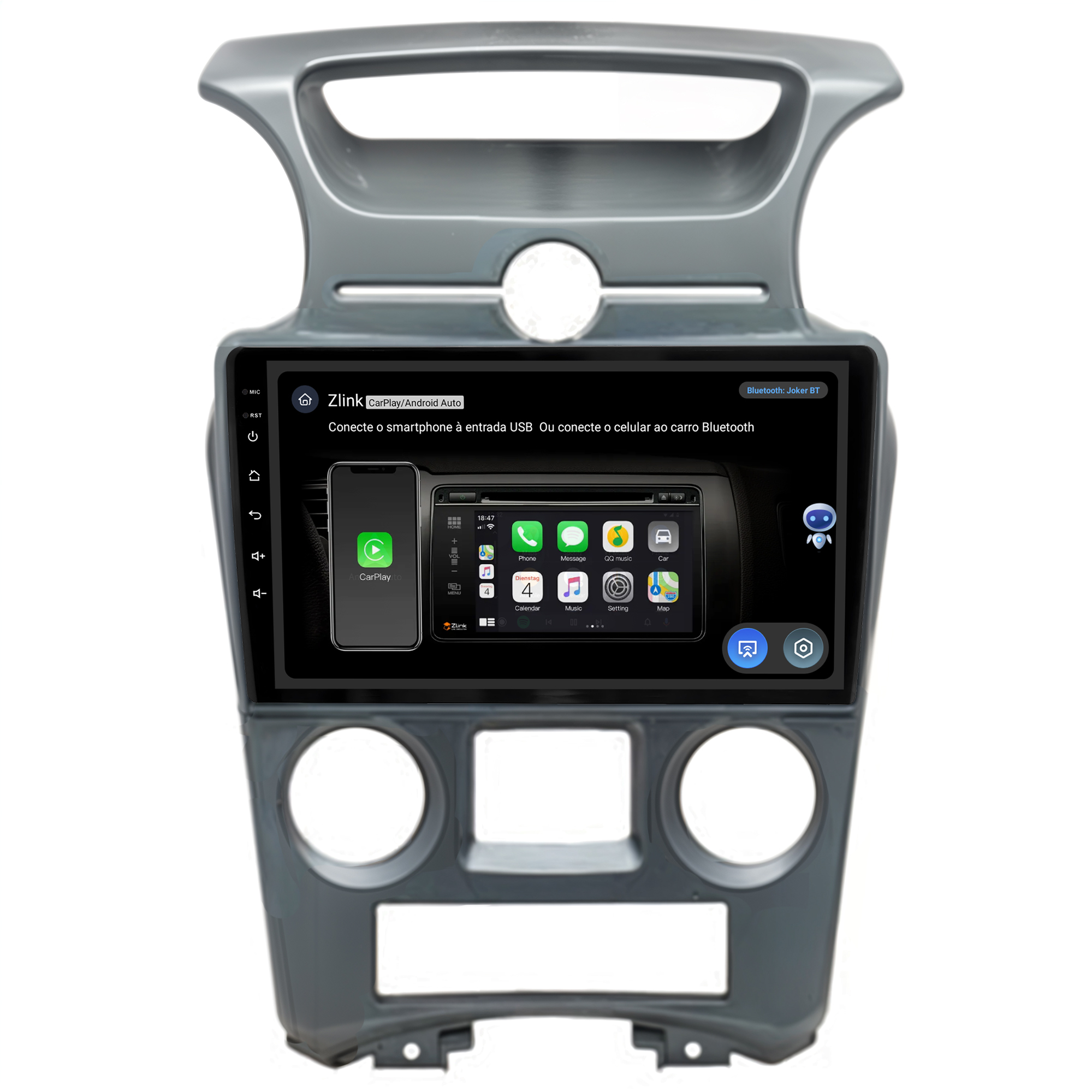 MULTIMÍDIA JOKER <BR> 4RAM 64GB 9" <BR> CARENS 2008 A 2013 - Imagem 11