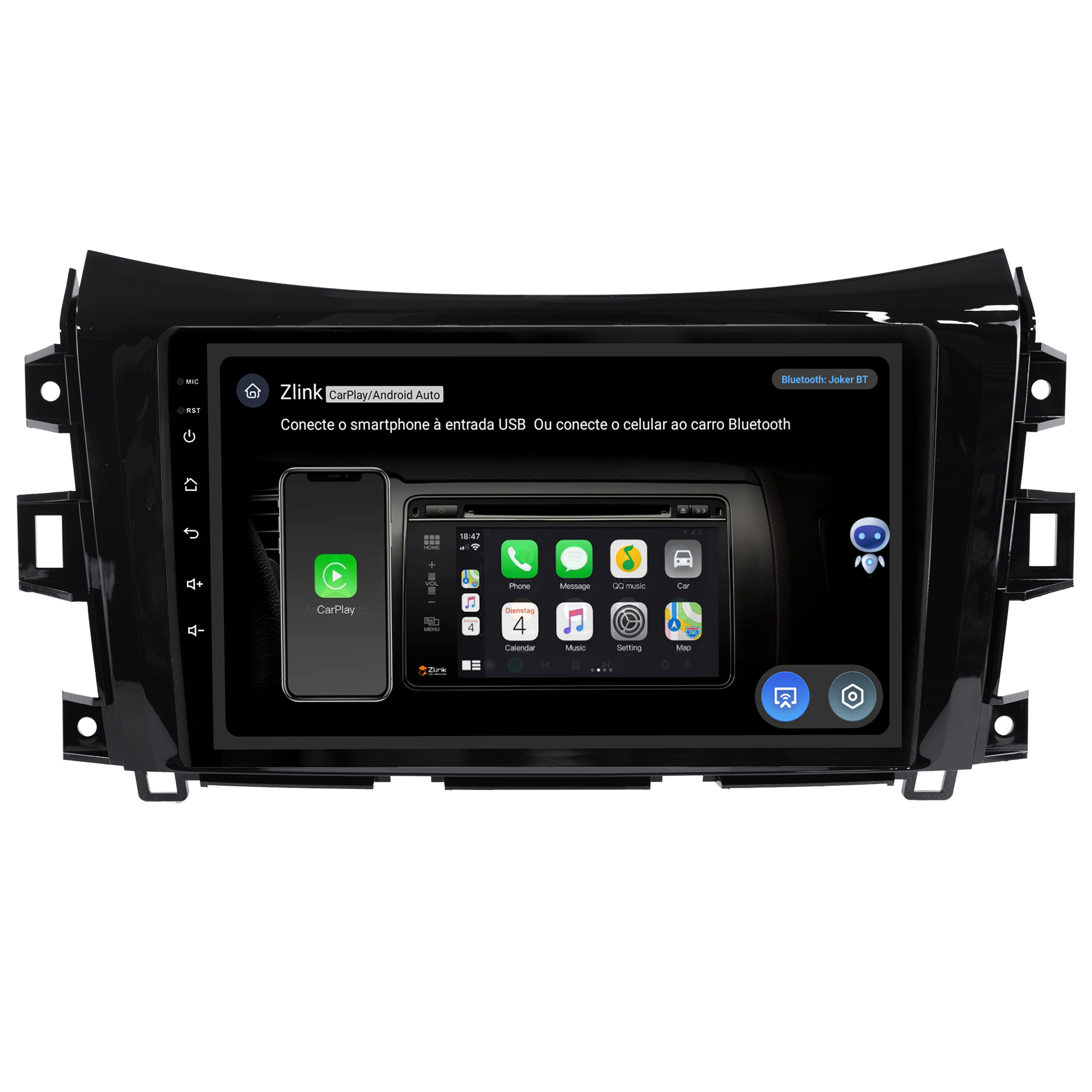 MULTIMÍDIA JOKER <BR> 4RAM 64GB 9" <BR> FRONTIER 2017 A 2024 - Imagem 11