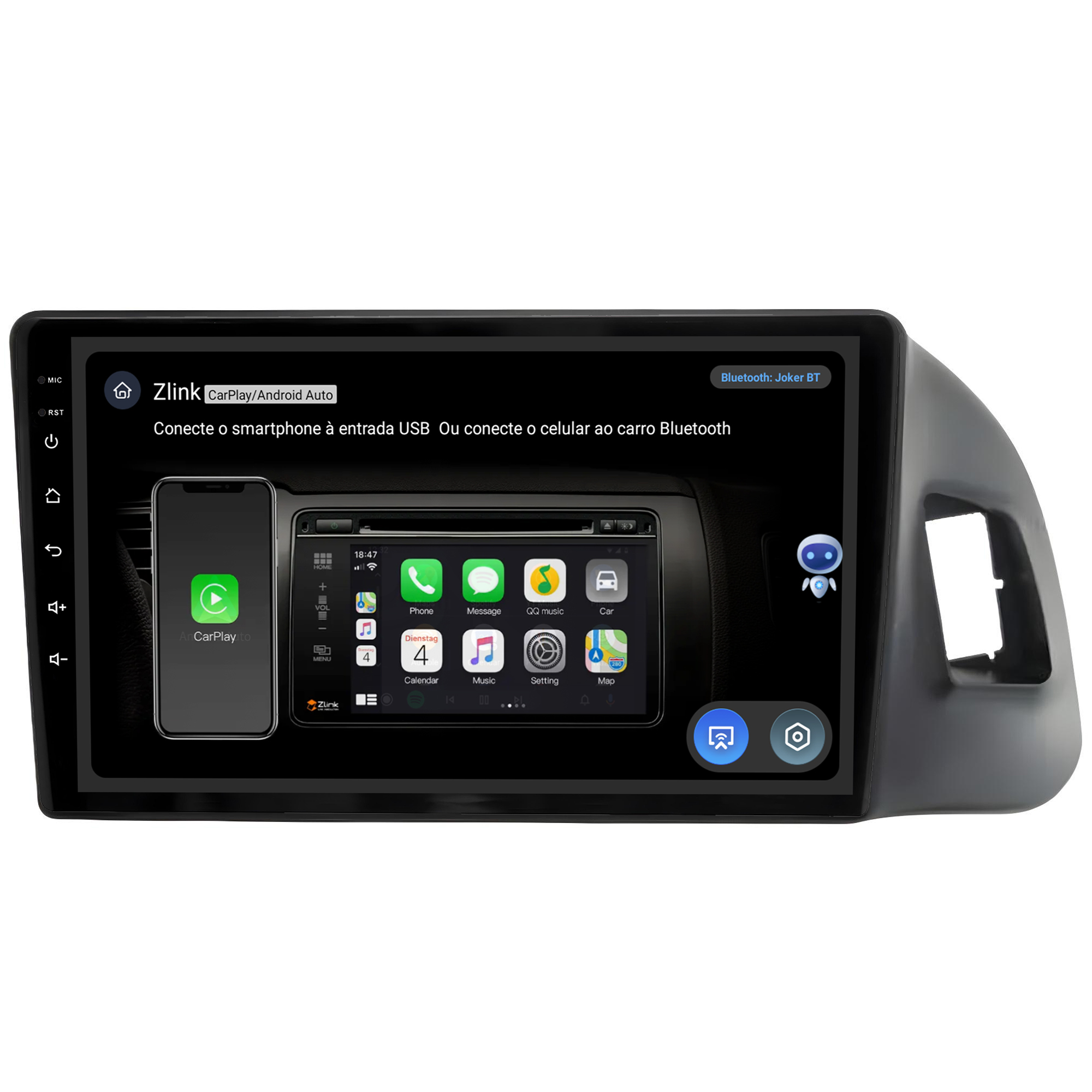 MULTIMÍDIA JOKER <BR> 4RAM 64GB 9" <BR> AUDI Q5 2010 A 2017 - Imagem 11