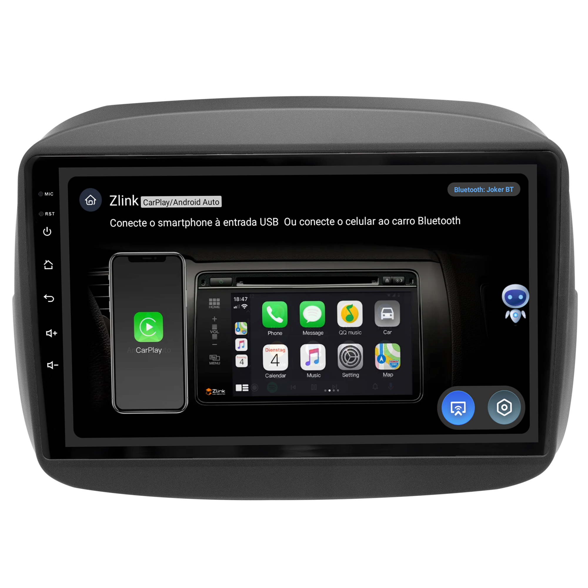 MULTIMÍDIA JOKER <BR> 4RAM 64GB 9" <BR> MOBI - Imagem 11